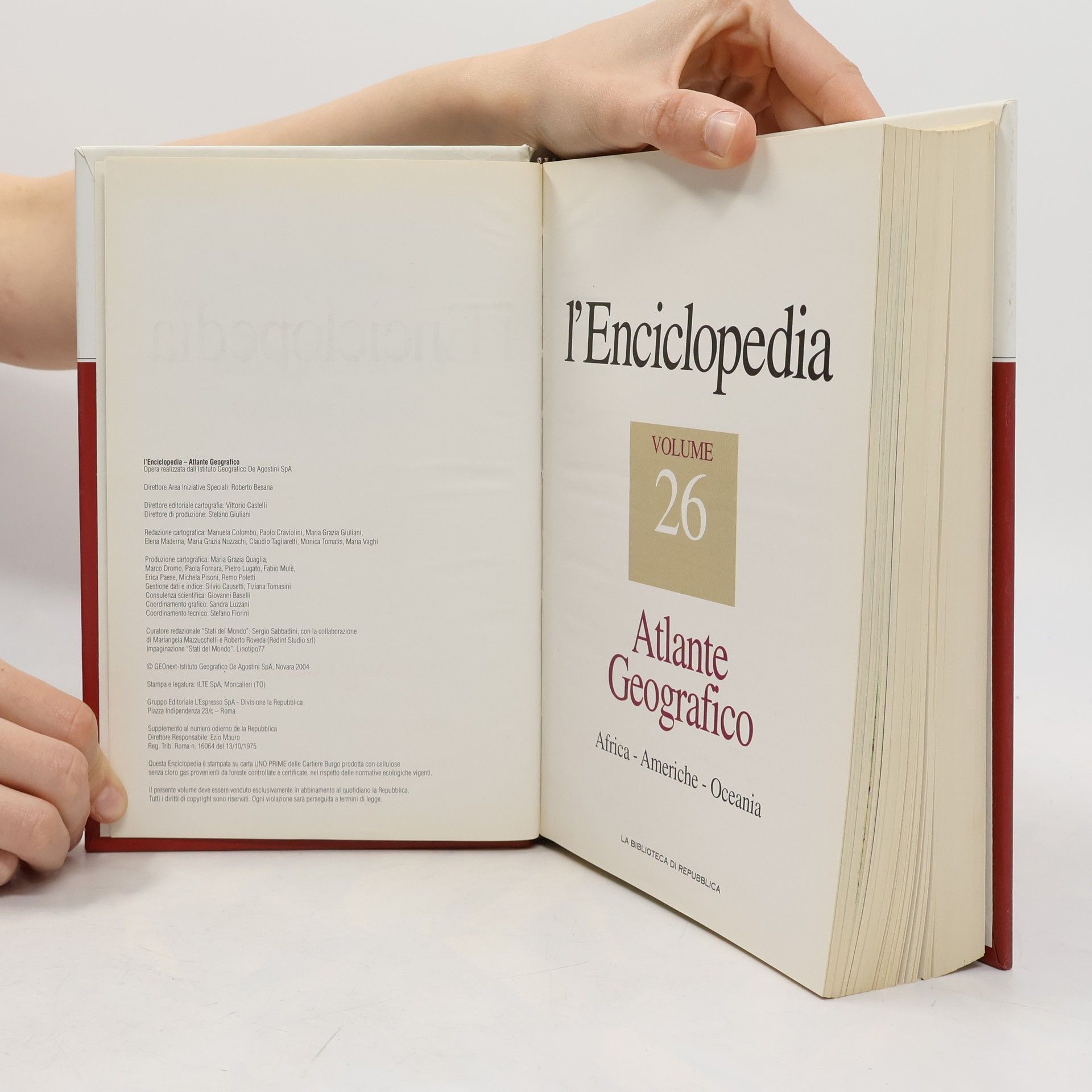 Collectif d'auteurs L´Enciclopedia 26. Atlante Geografico