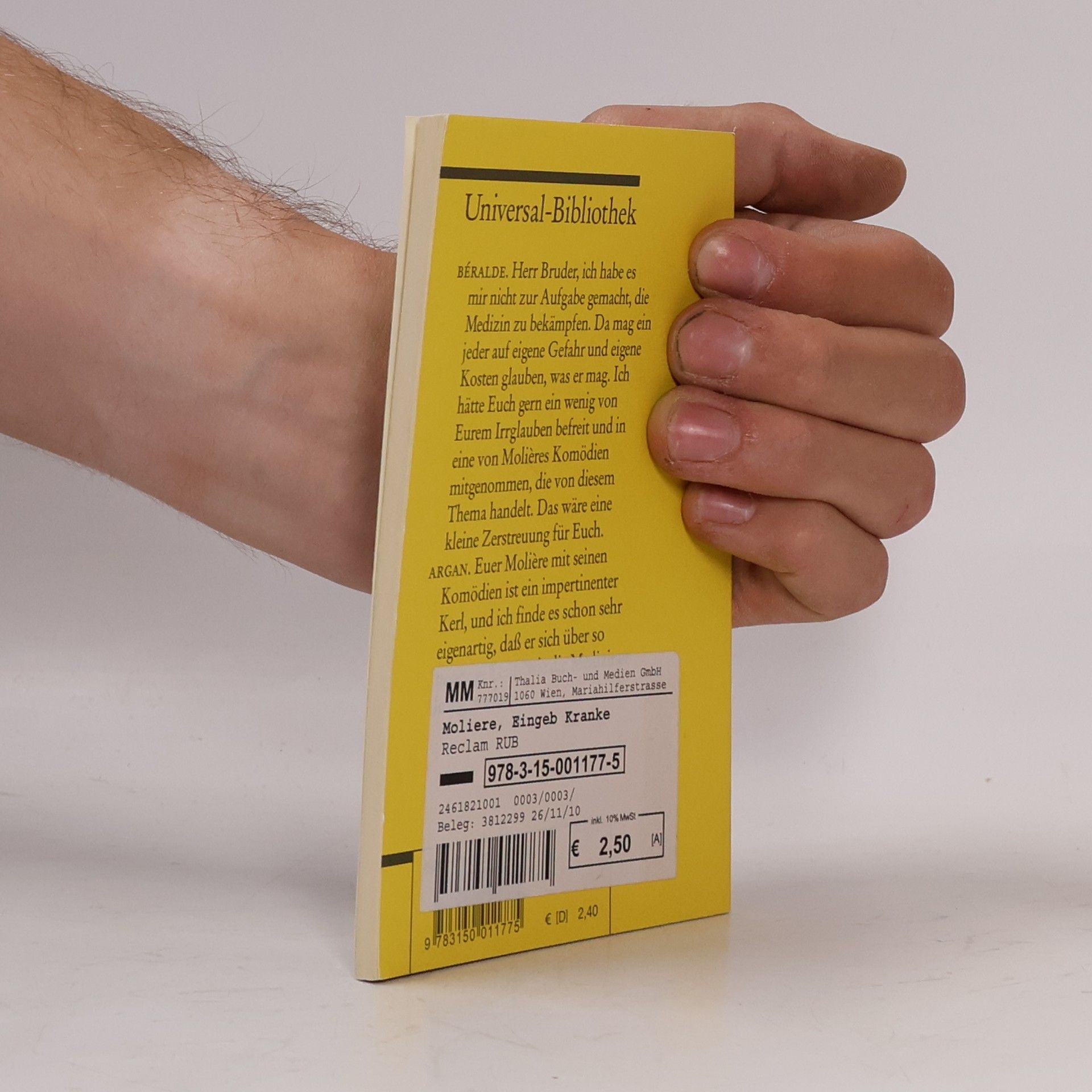 Molière Der eingebildete Kranke