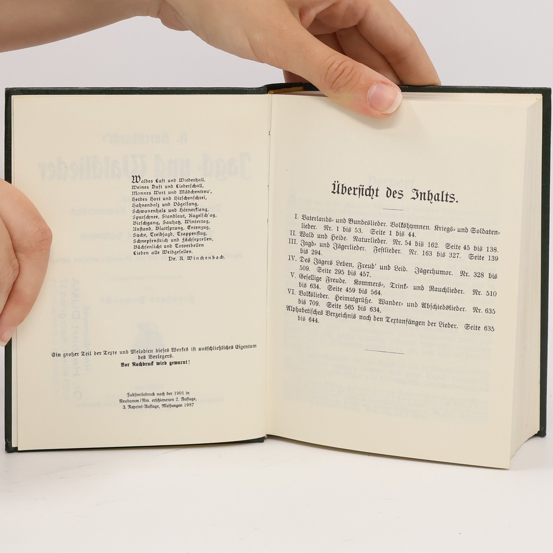 Burckhardt Heinrich Jagd- und Waldlieder (reprint)