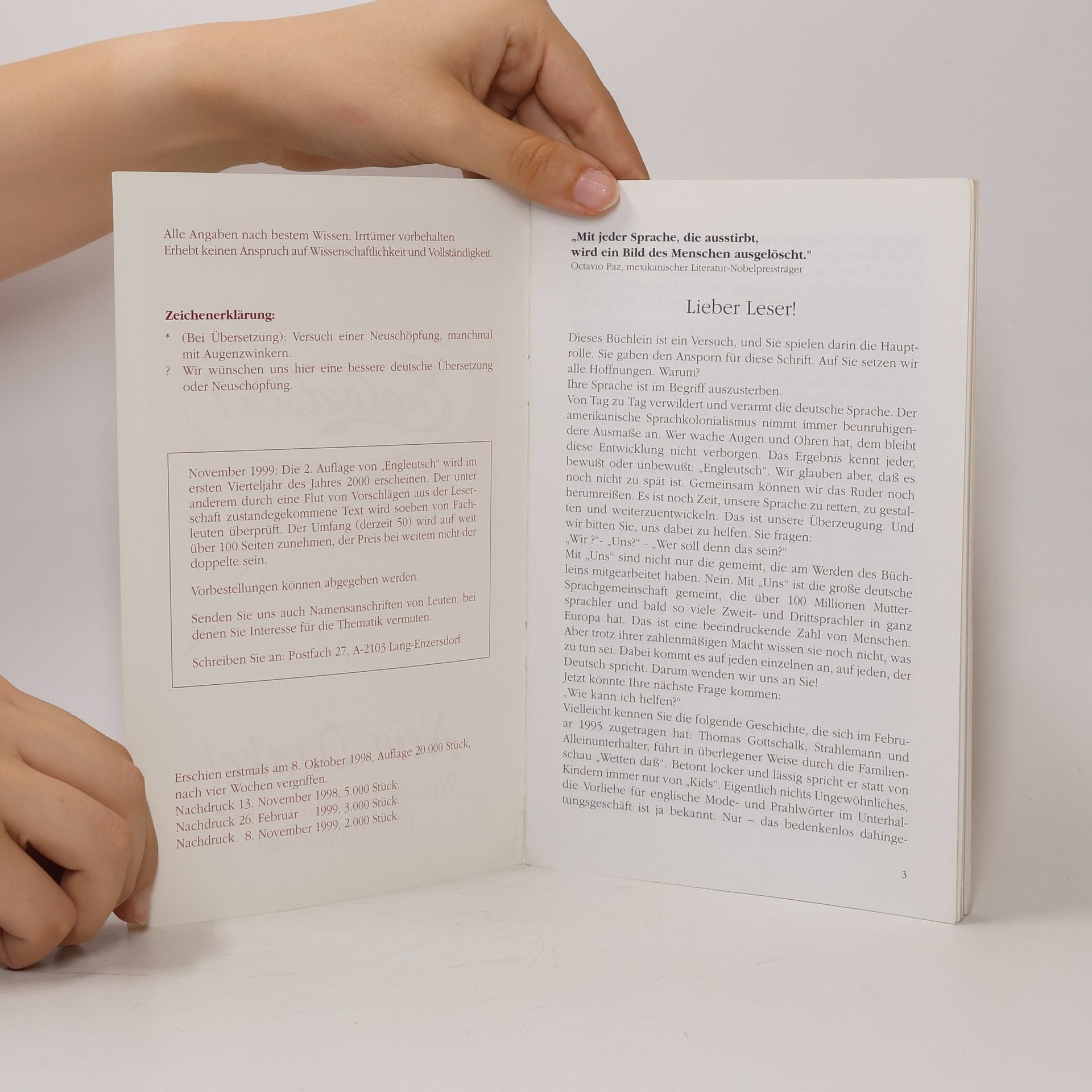 Autores varios Engleutsch? Nein danke!