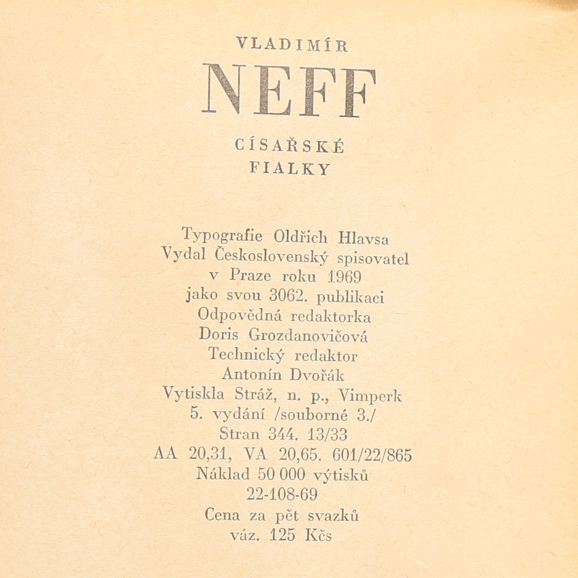 Vladimír Neff Císařské fialky