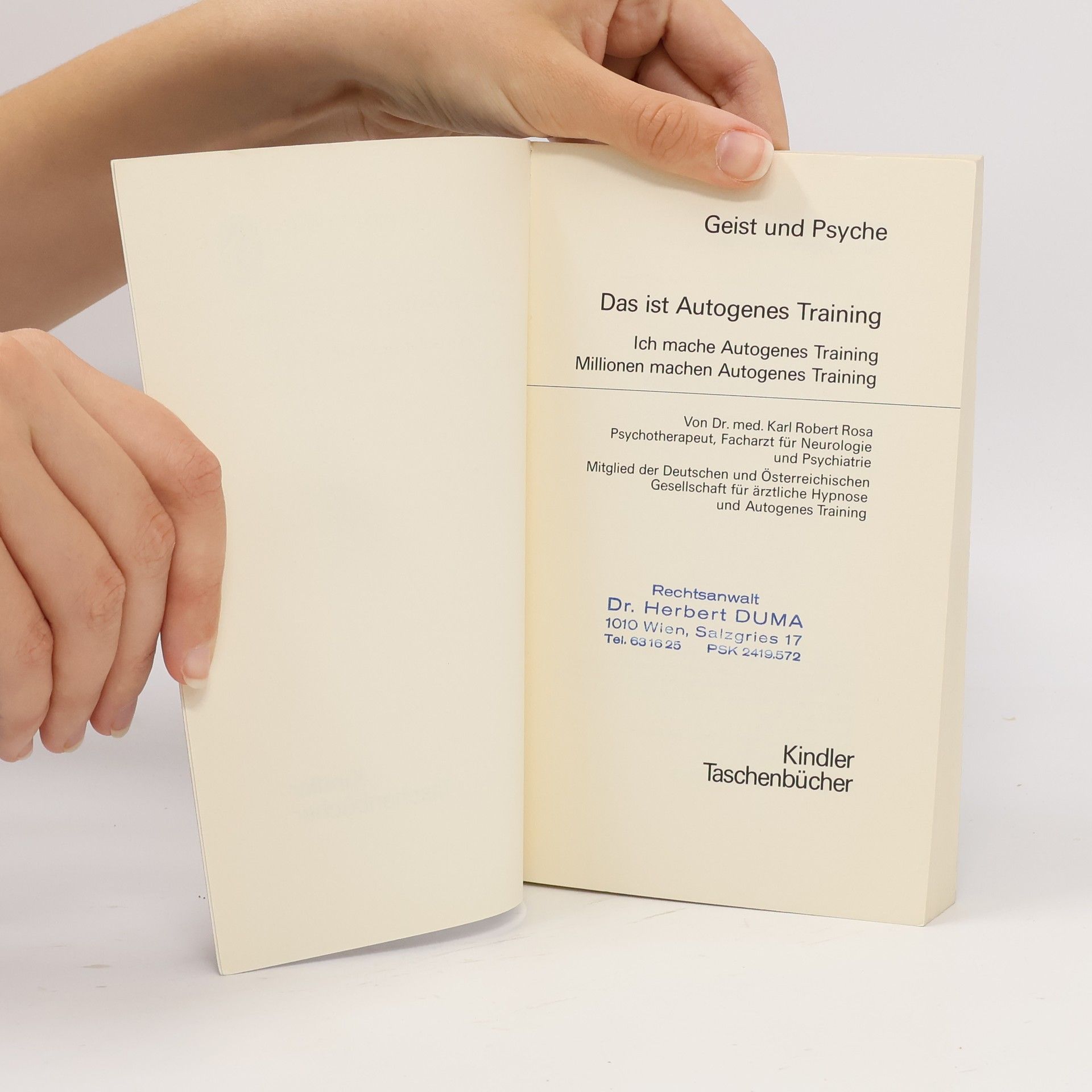 Karl Robert Rosa Das ist Autogenes Training
