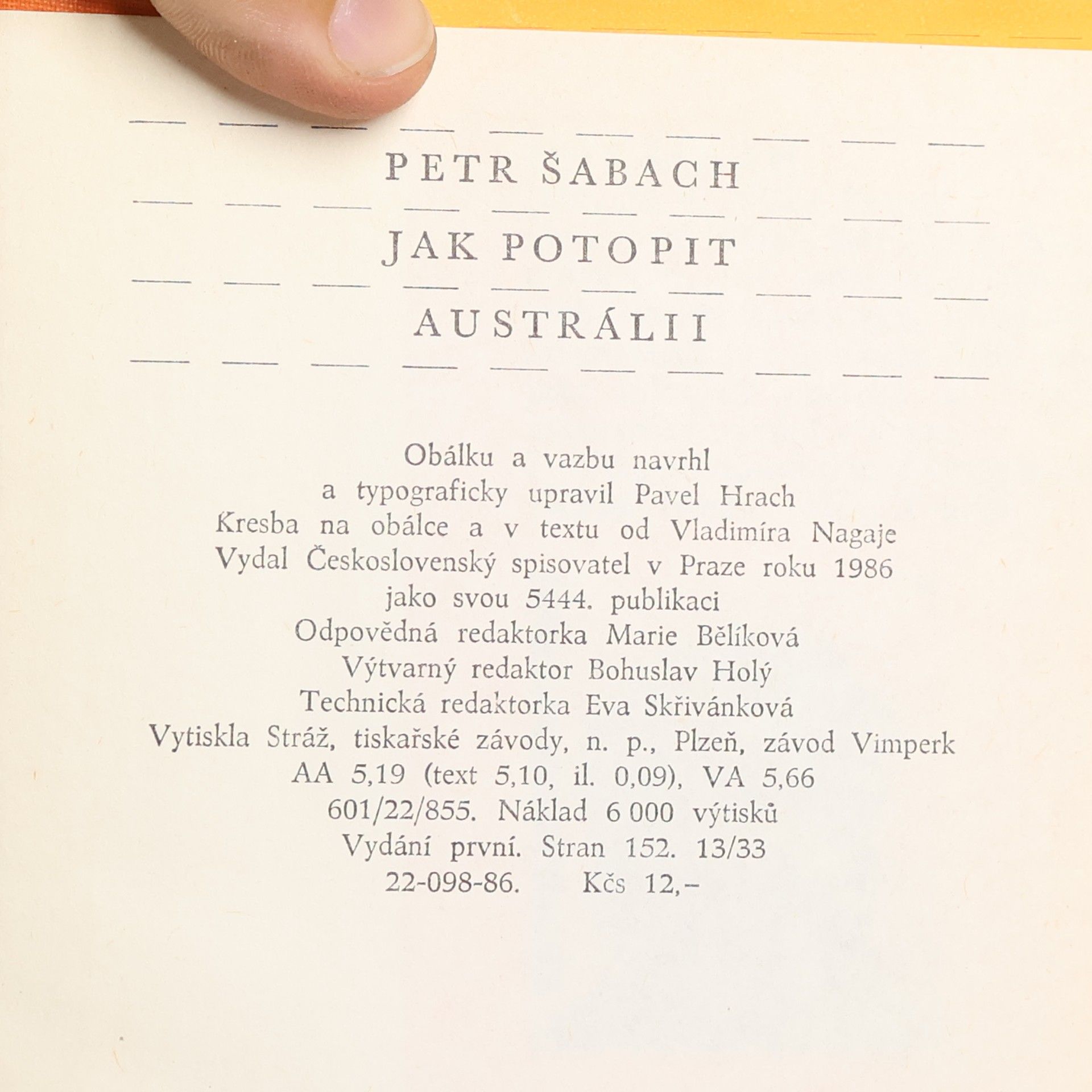 Petr Šabach Jak potopit Austrálii