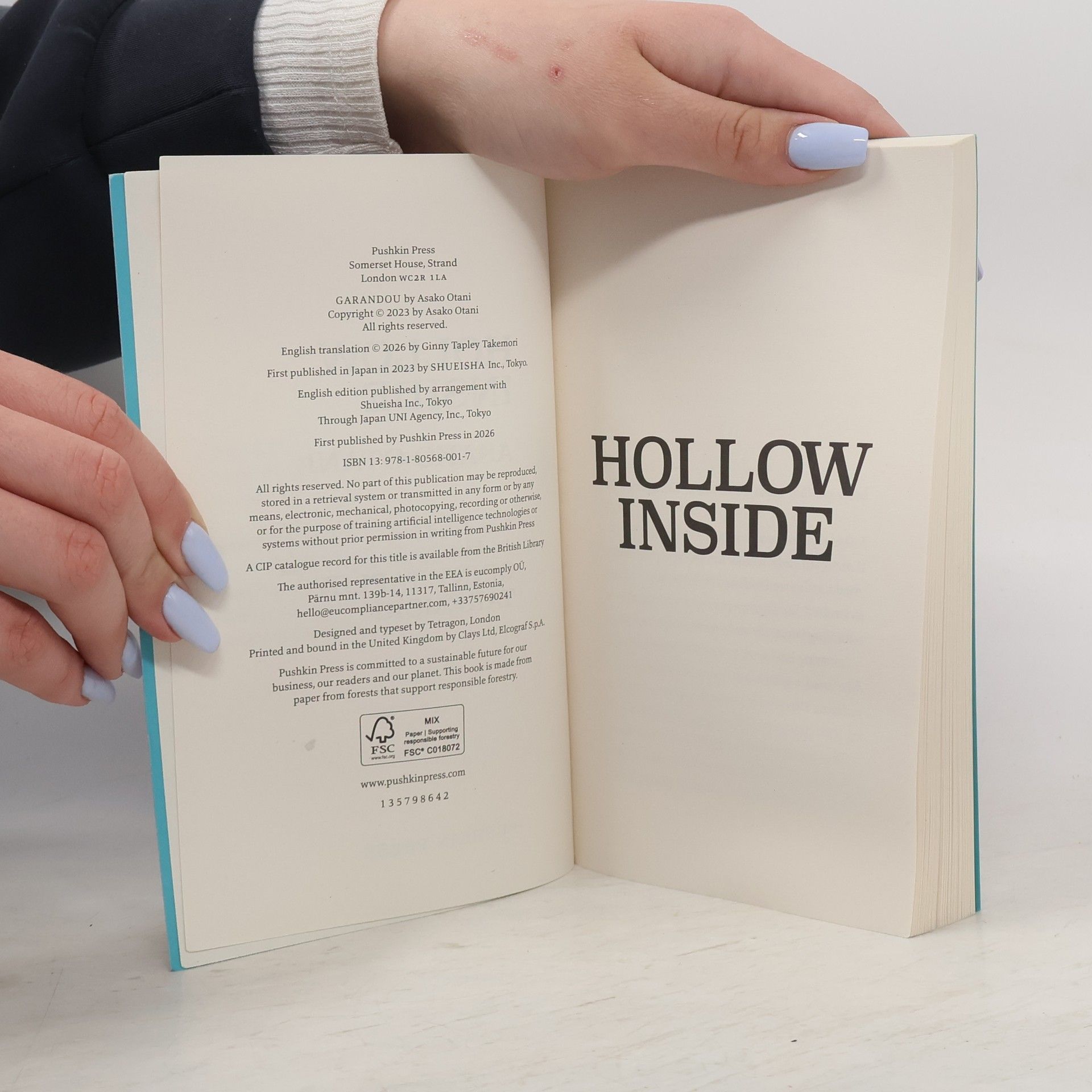 Asako Otani Japanese Novellas: Hollow Inside