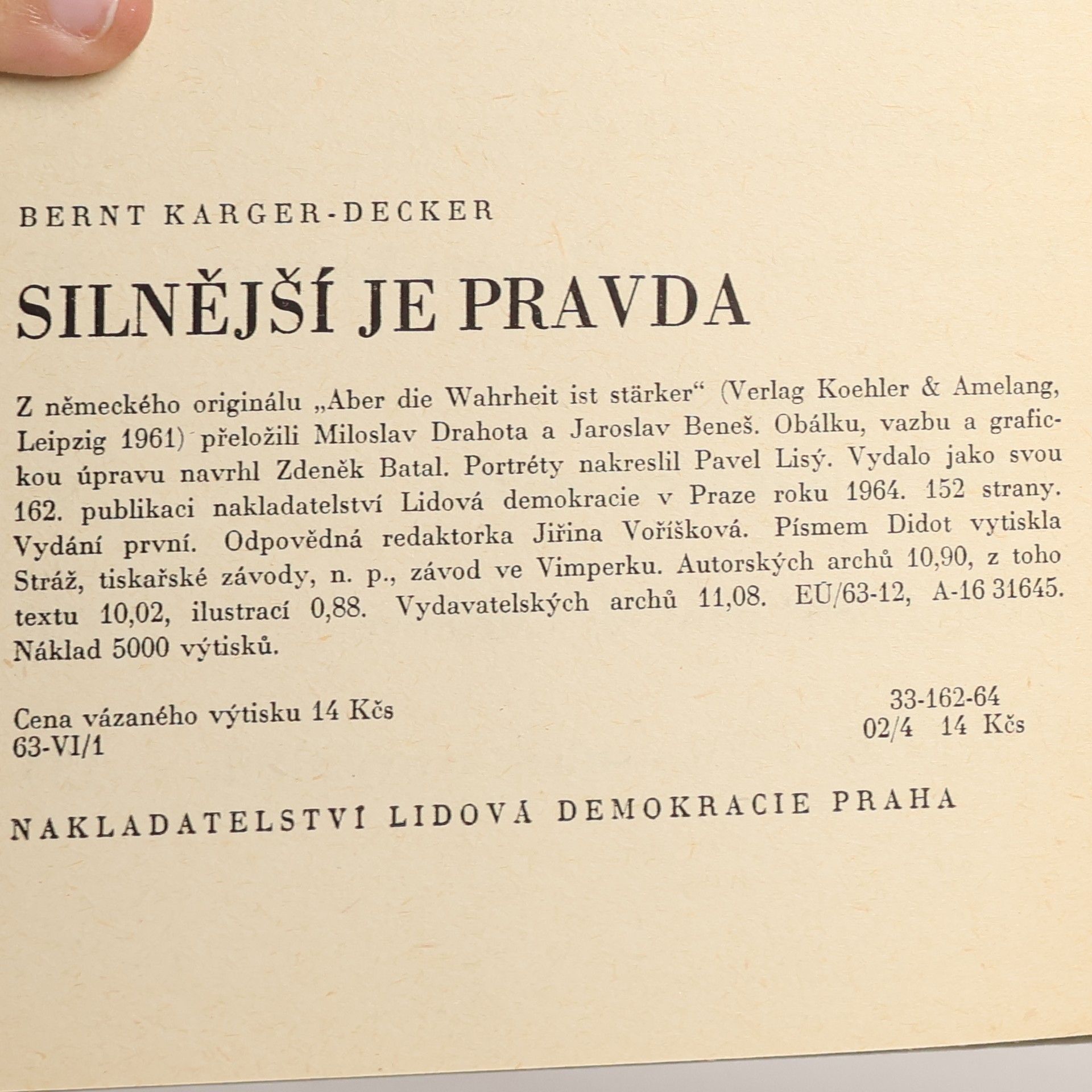 B. Karger-Decker Silnější je pravda