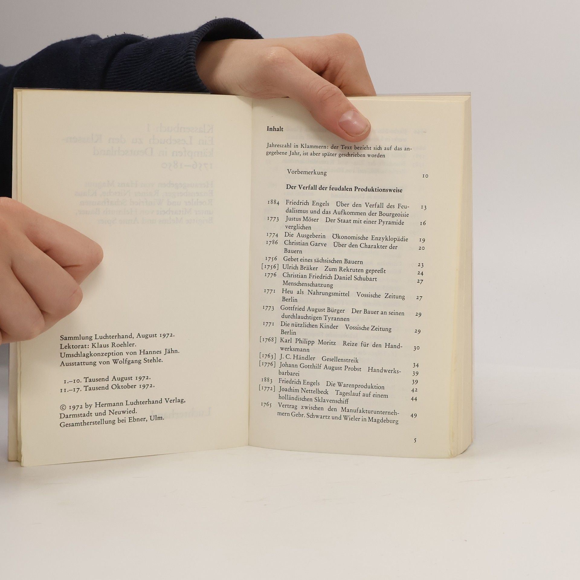 AA.VV. Klassenbuch 1. Ein Lesebuch zu den Klassenkämpfen in Deutschland 1756-1850