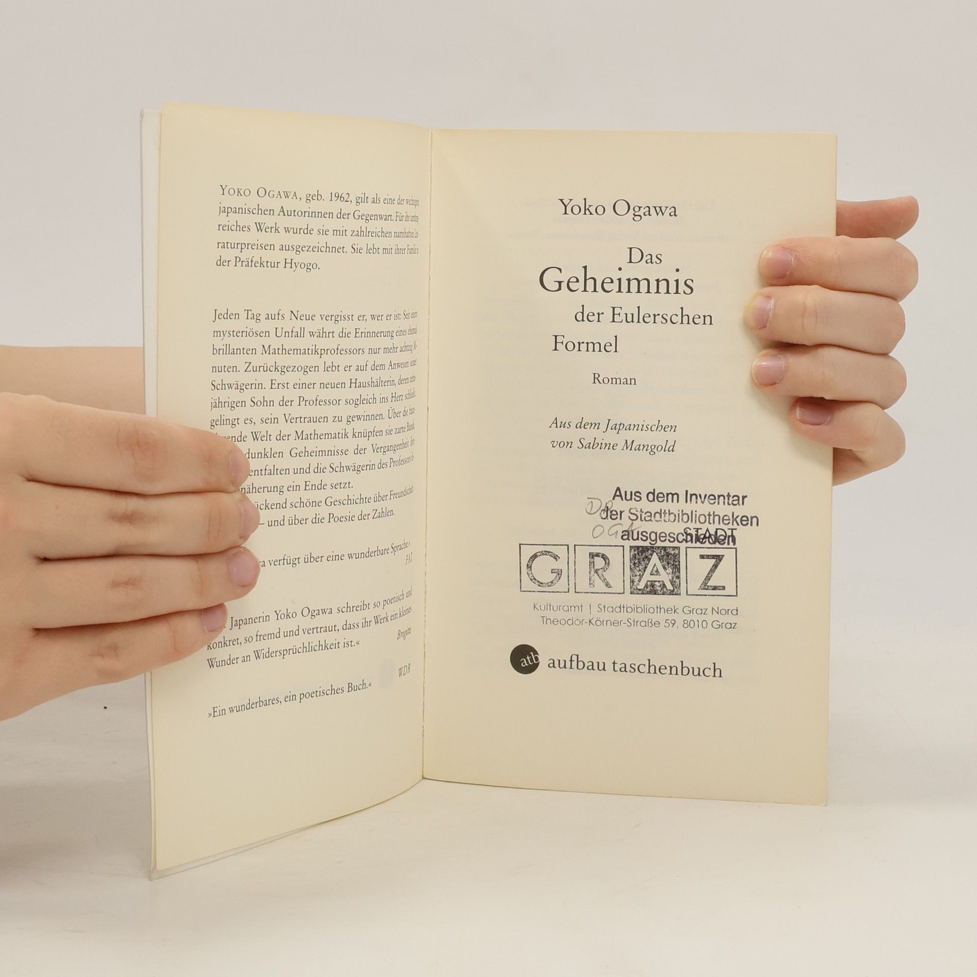 Yōko Ogawa Das Geheimnis der Eulerschen Formel