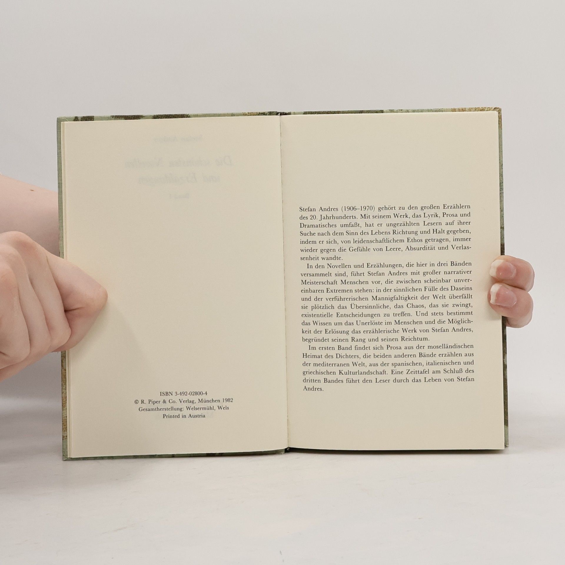 Stefan Andres Die schönsten Novellen und Erzählungen 1-3