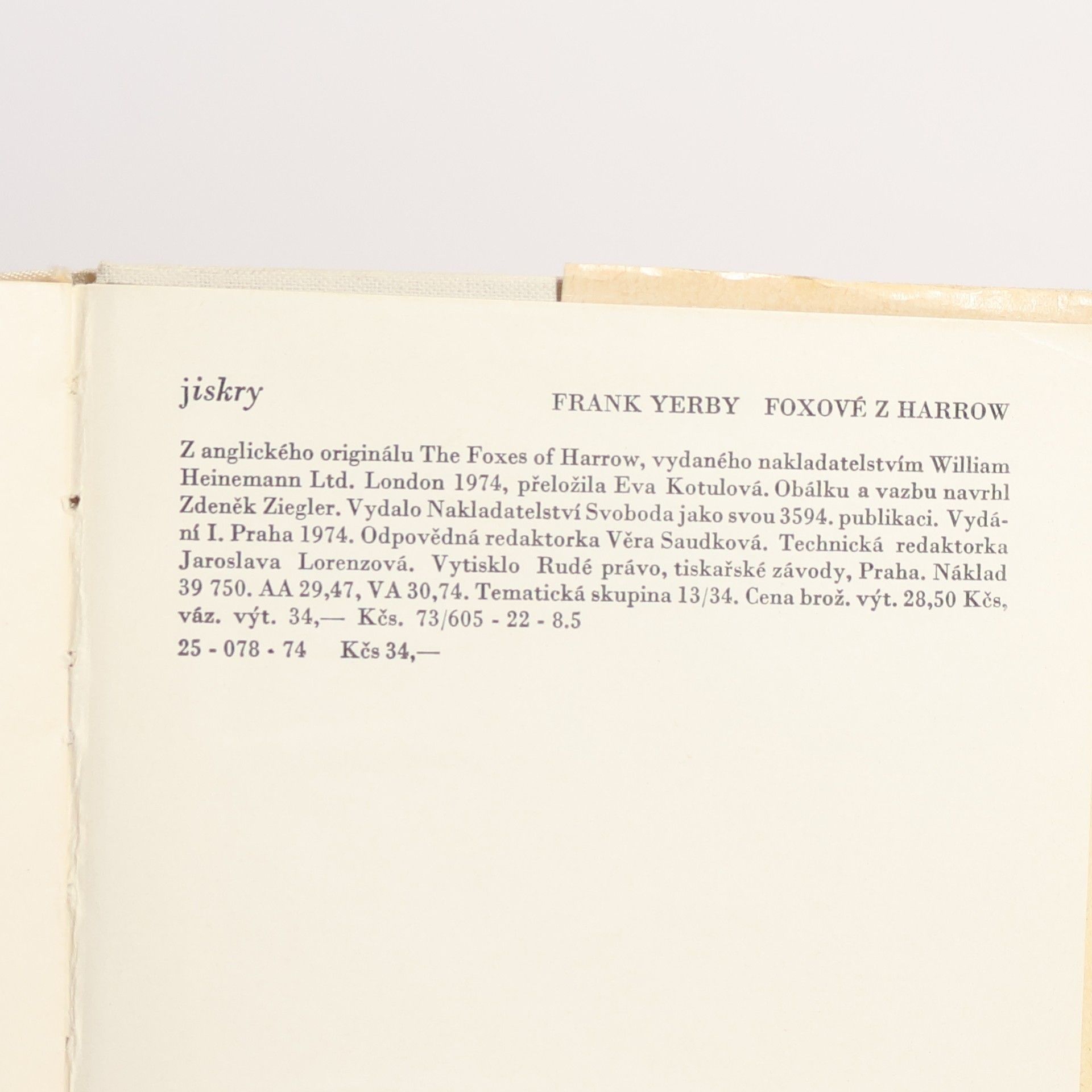 Frank Yerby Foxové z Harrow