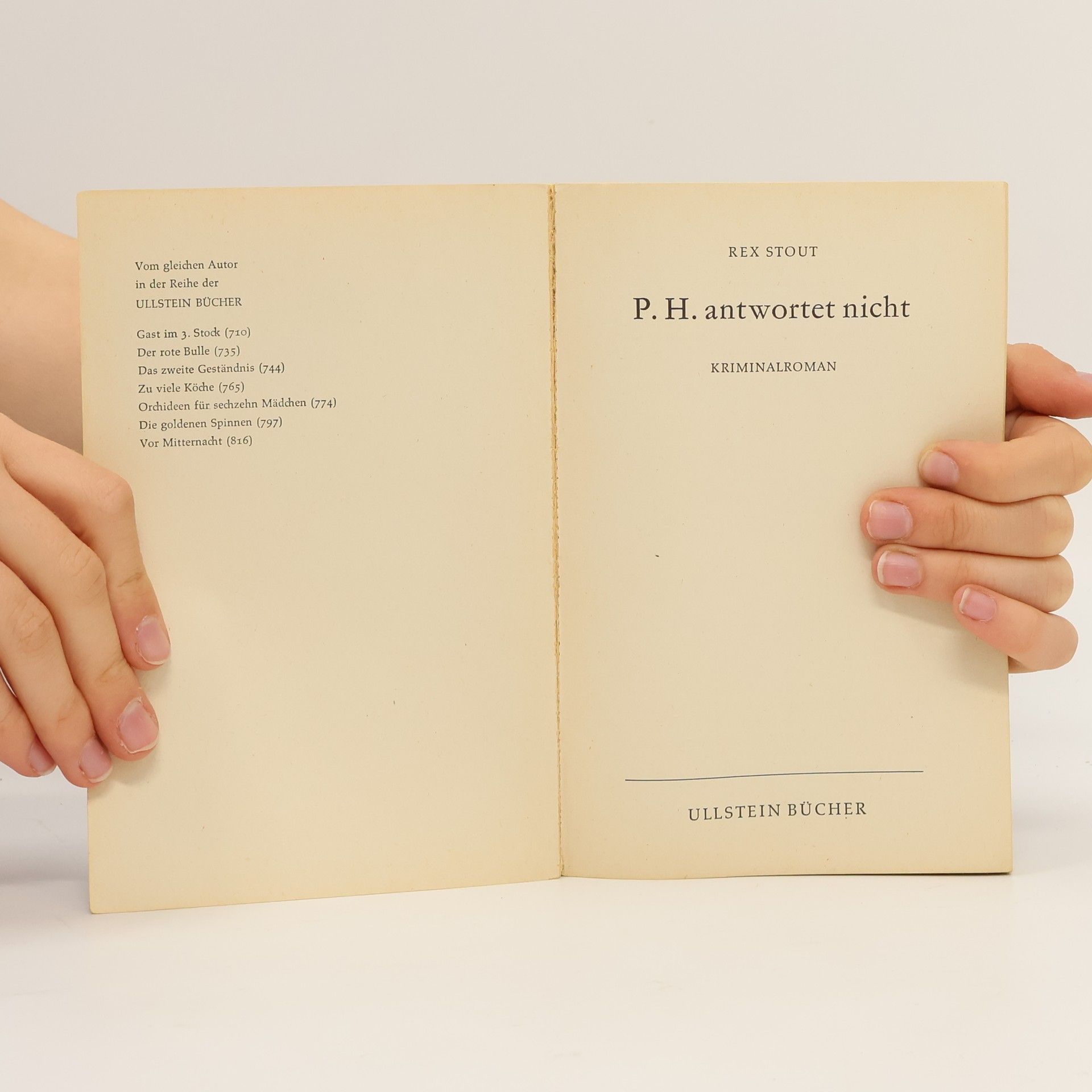 Rex Stout P. H. Antwortet nicht