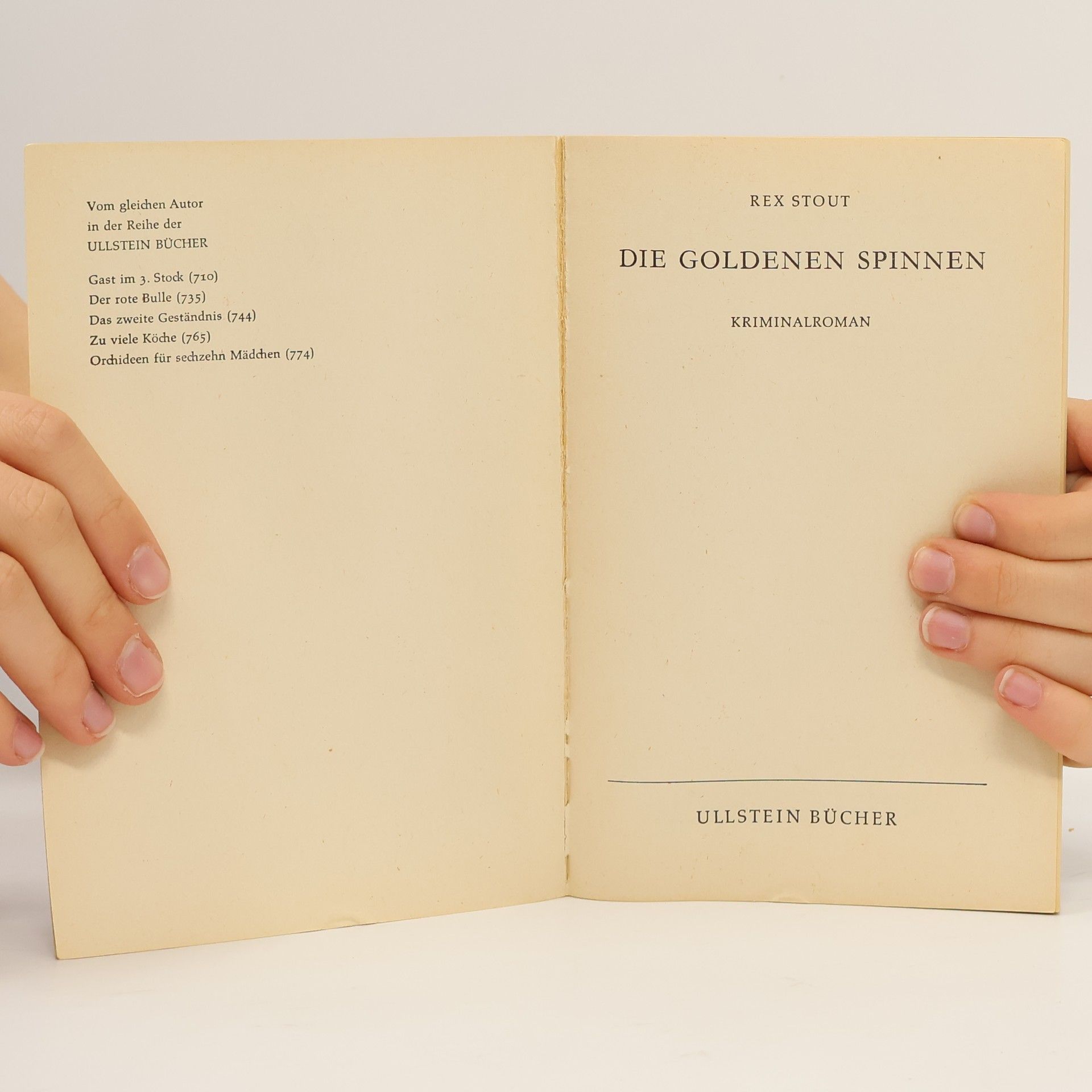 Rex Stout Die goldenen Spinnen