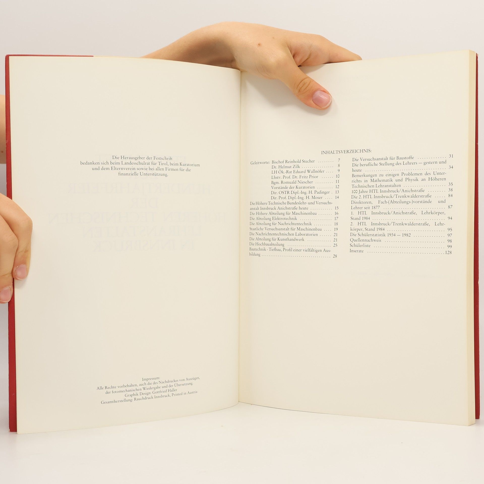 Autores varios 100 Jahre HTL Innsbruck 1884-1994