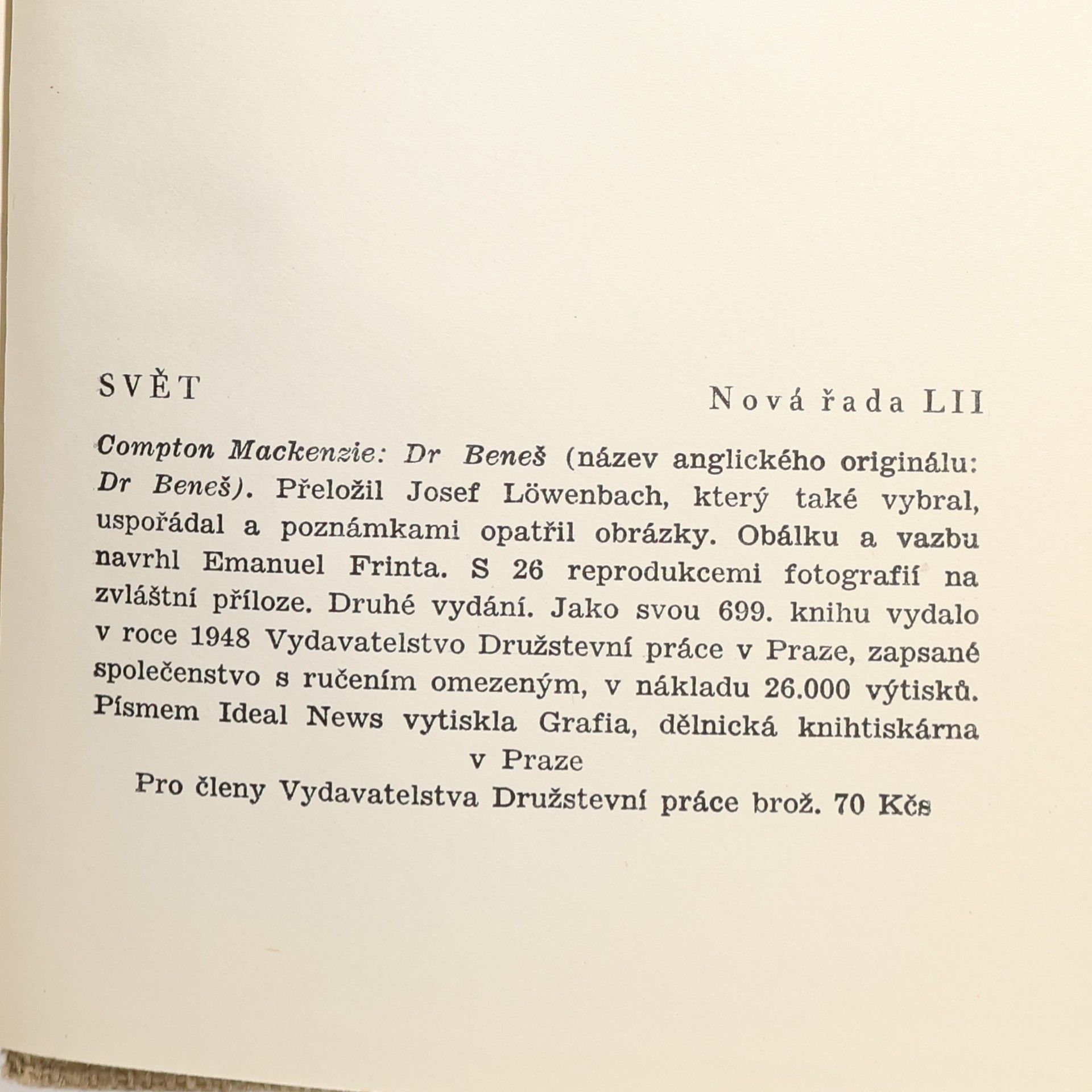 Compton Mackenzie Dr. Beneš