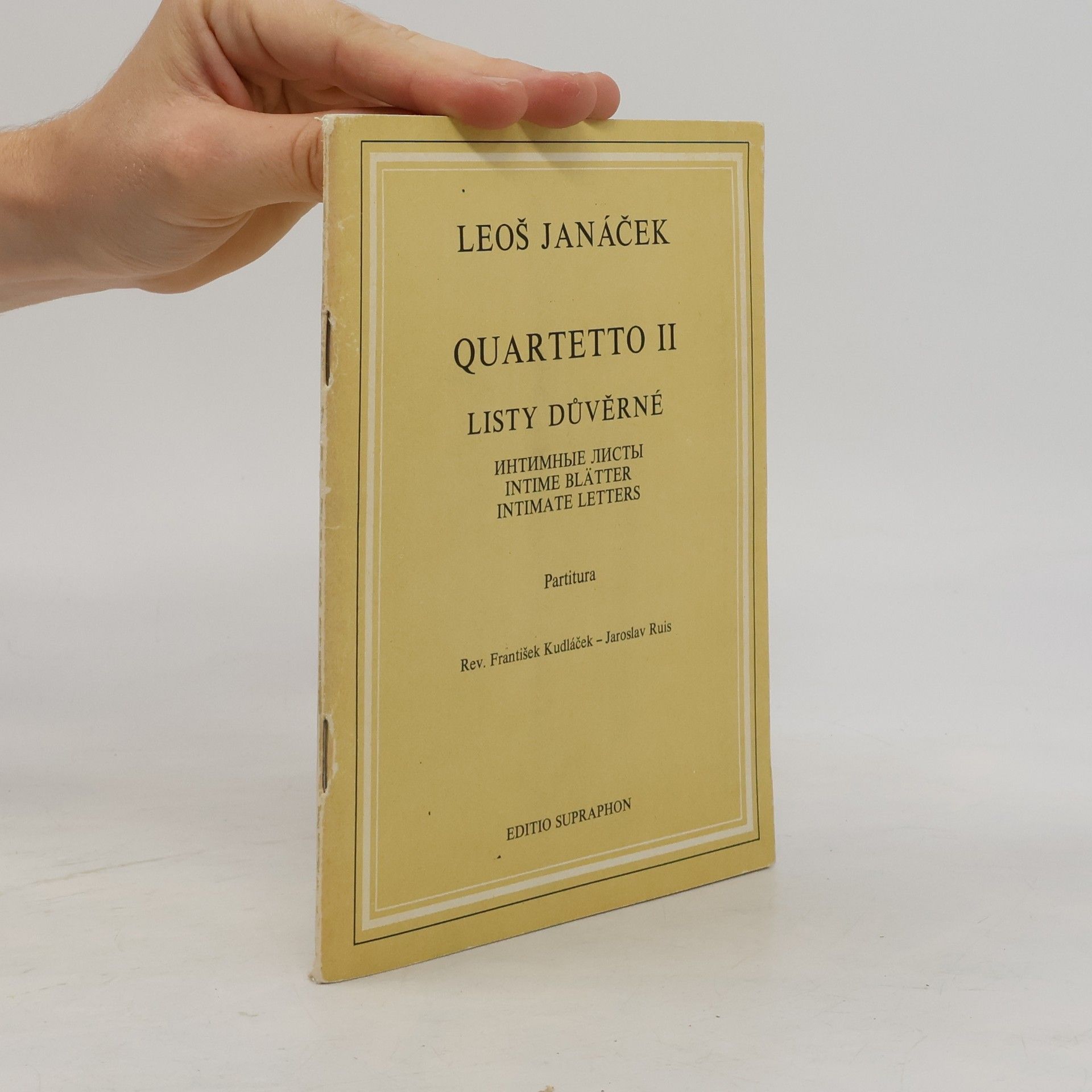 Leoš Janáček Quartetto II. Listy důvěrné.