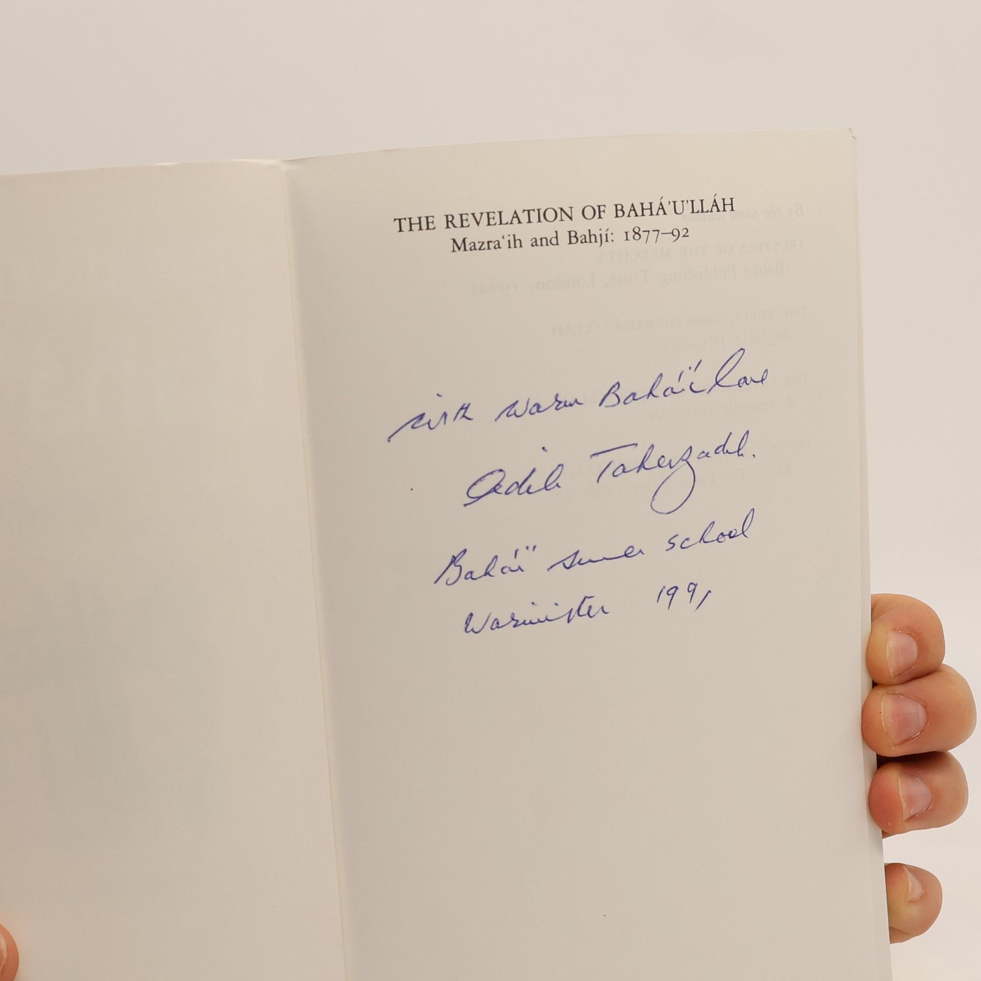 Adib Taherzadeh The Revelation of Bahá’u’lláh