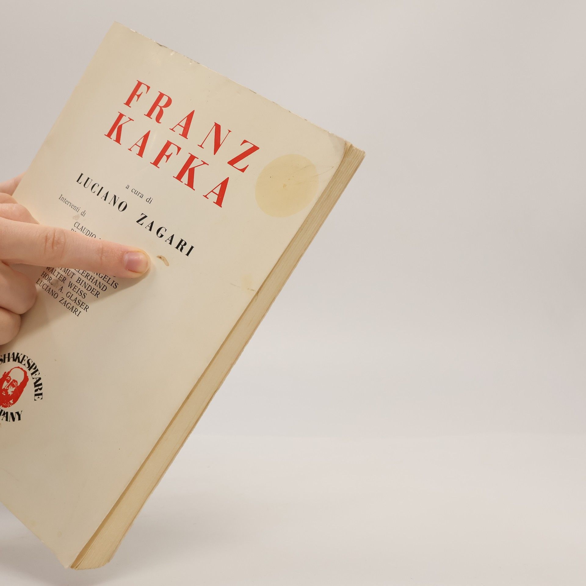 Luciano Zagari Franz Kafka a cura di L. Zagari