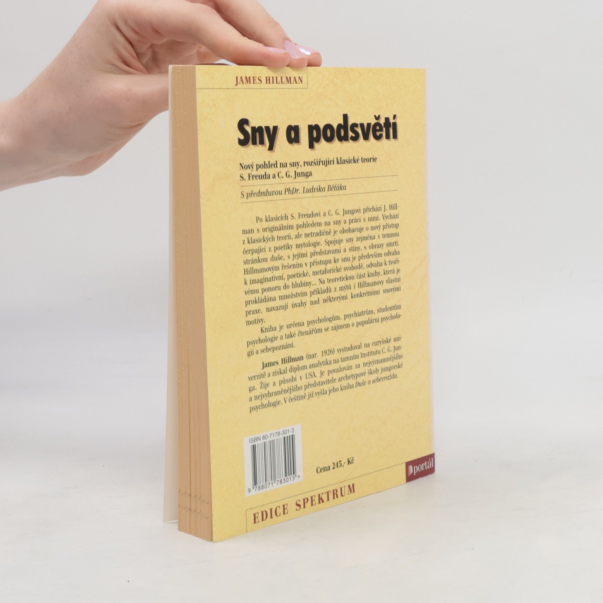 James Hillman Sny a podsvětí : nový pohled na sny rozšiřující klasické teorie S. Freuda a C.G. Junga