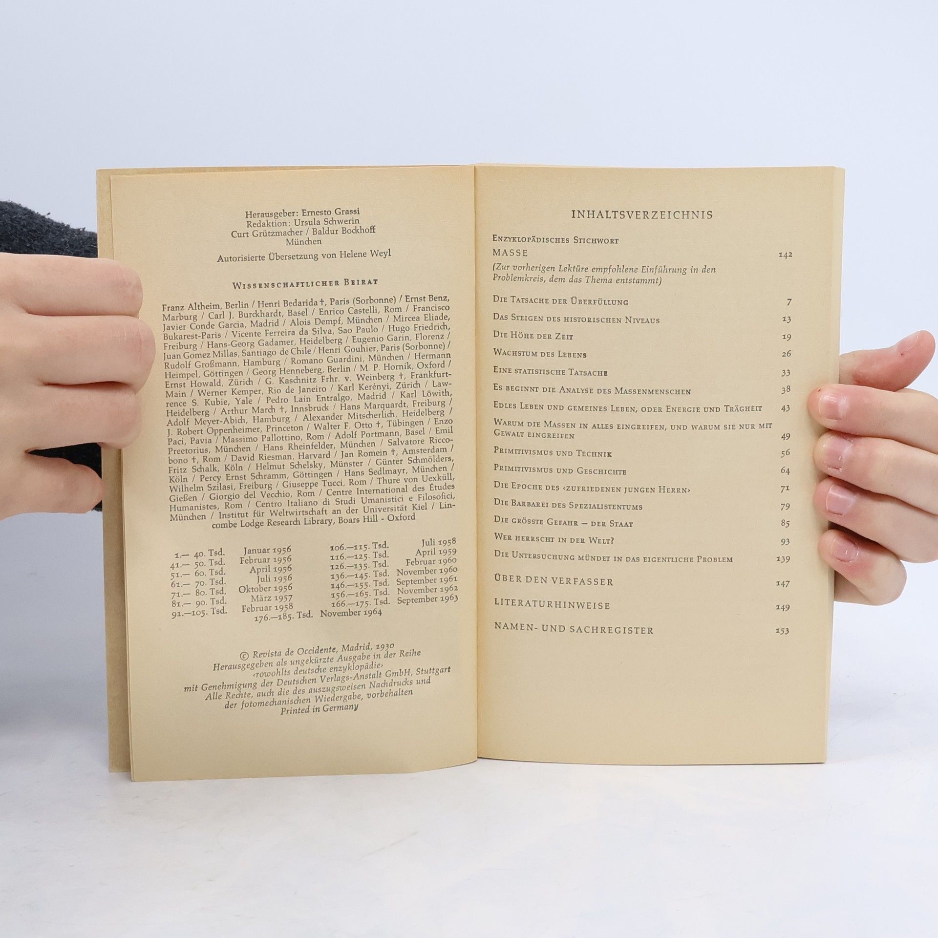 José Ortega y Gasset Der Aufstand der Massen