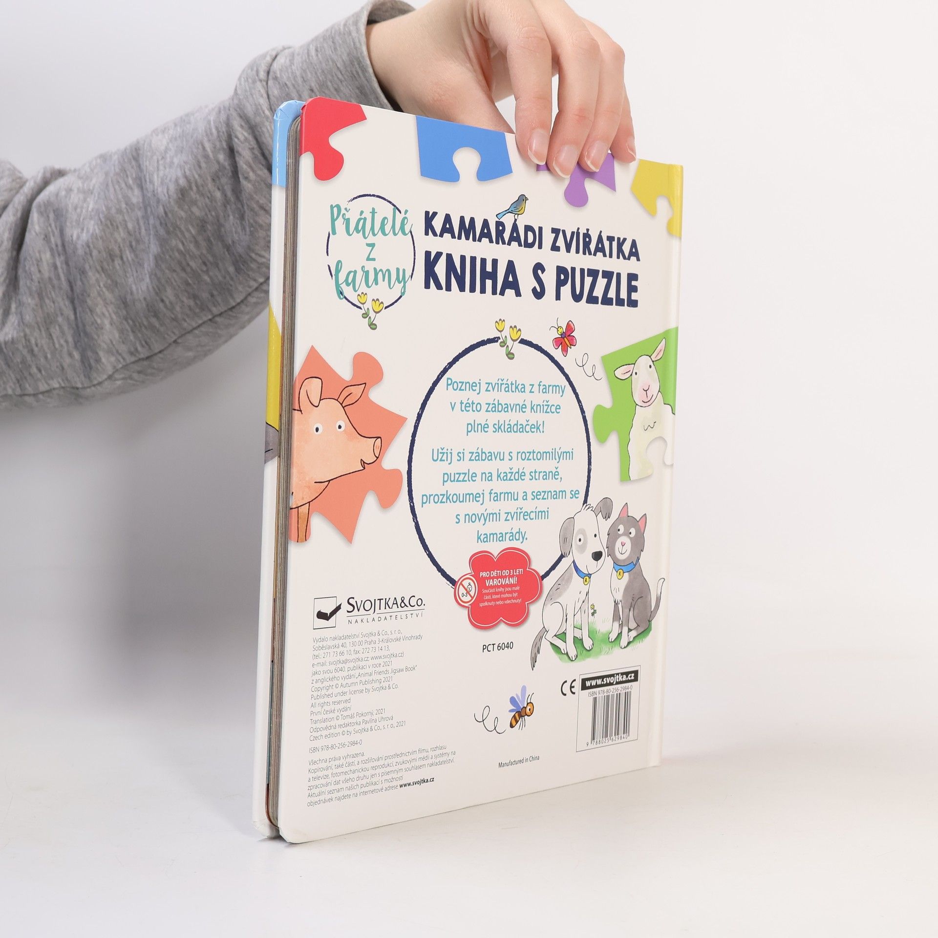 Sebastien Braun Kamarádi zvířátka kniha s puzzle Přátelé z farmy
