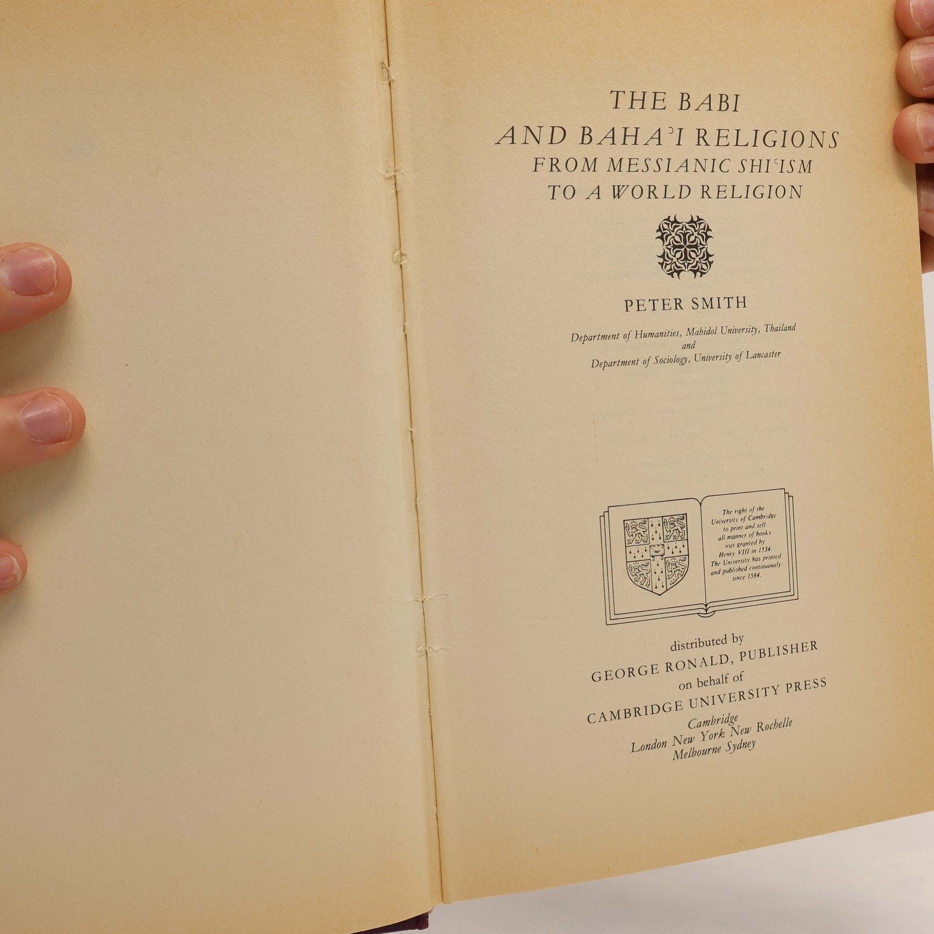 Peter Smith The Babi and Bahai Religion