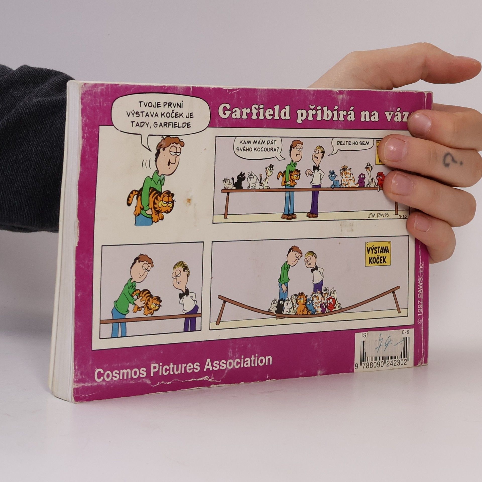 Jim Davis Garfield přibývá na váze