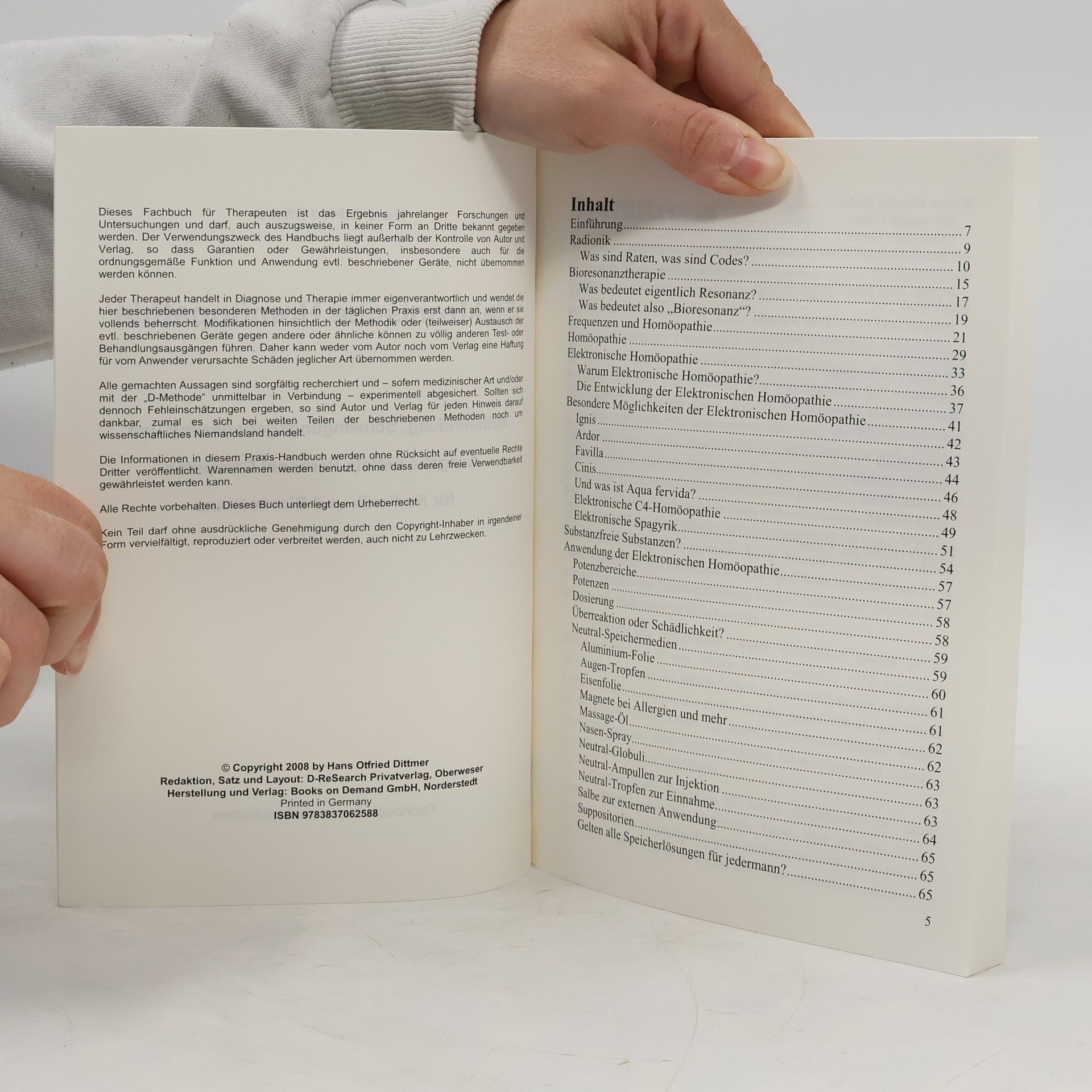 Hans Otfried Dittmer Elektronische Homöopathie