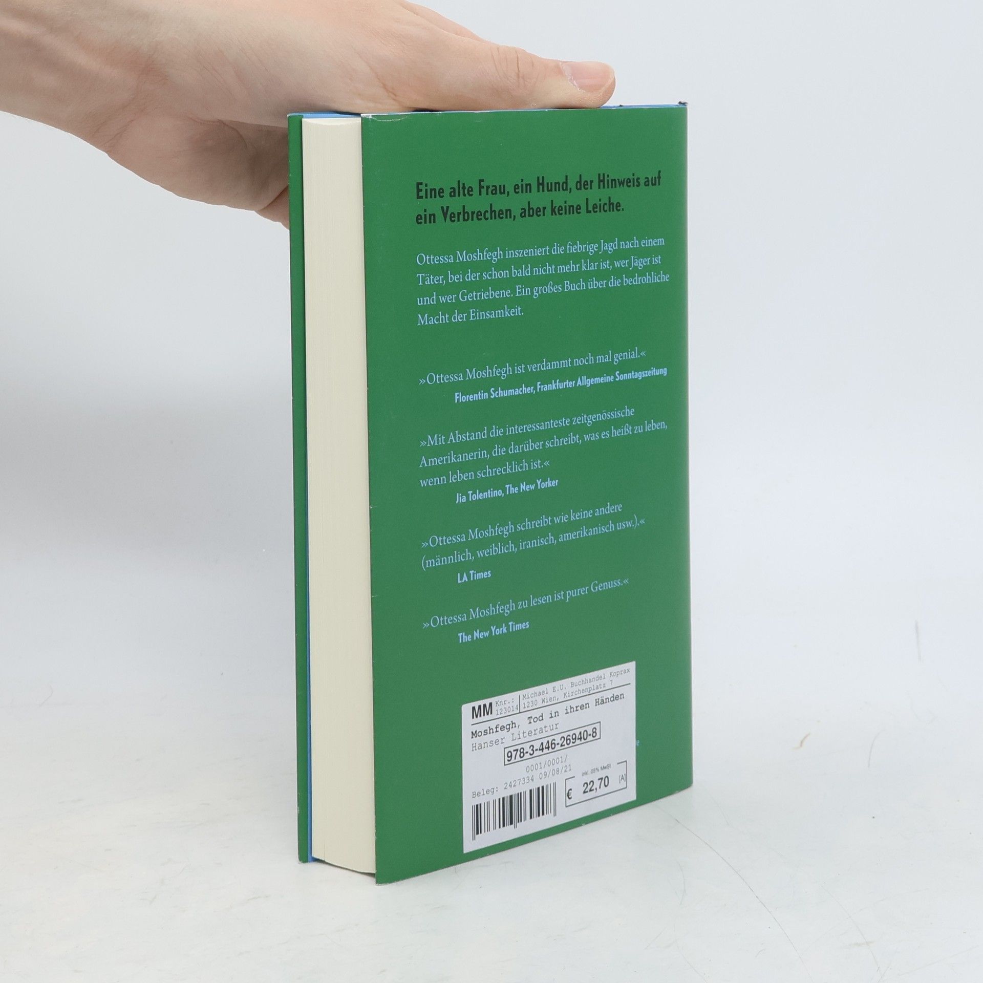 Ottessa Moshfegh Der Tod in ihren Händen