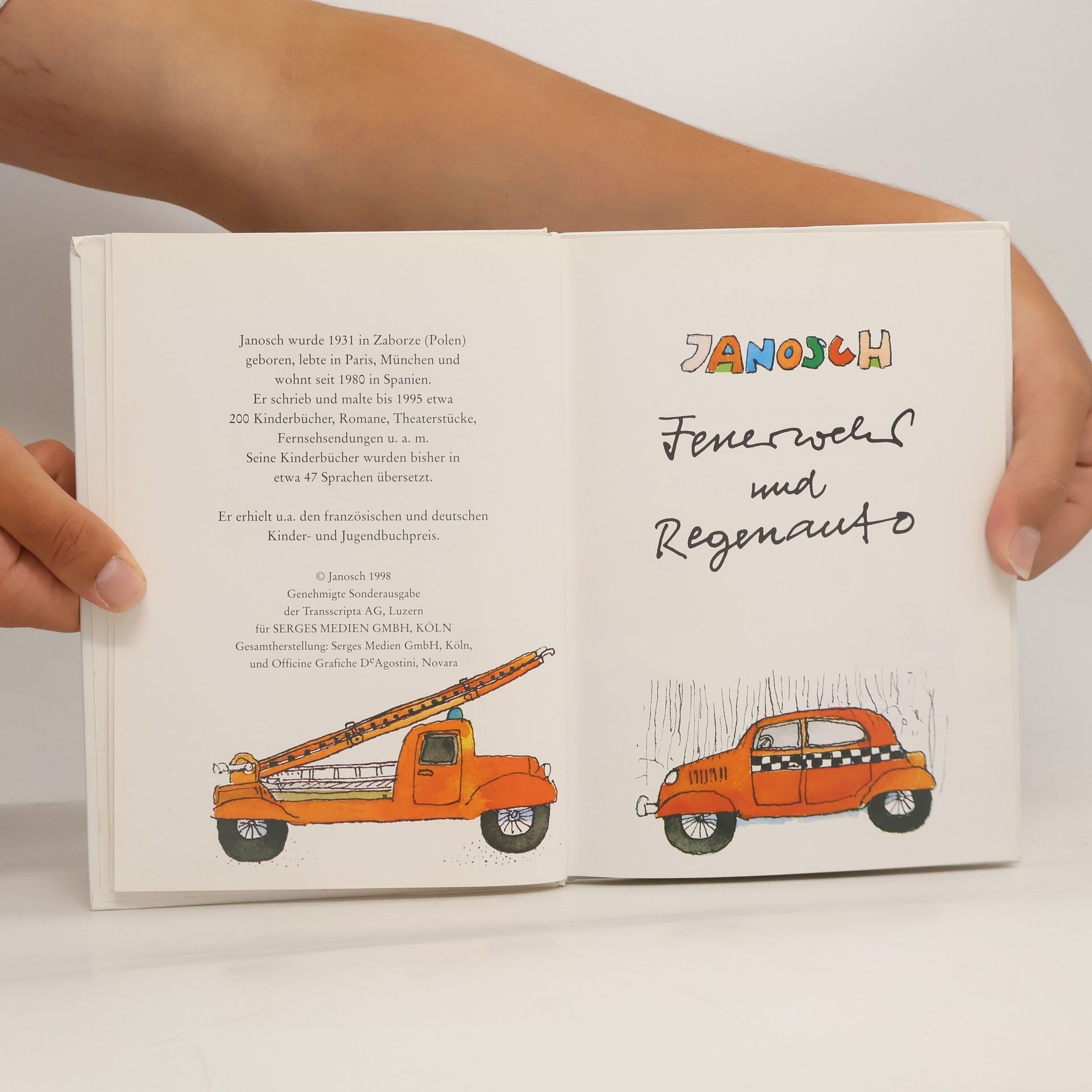 Janosch Feuerwehr und Regenauto