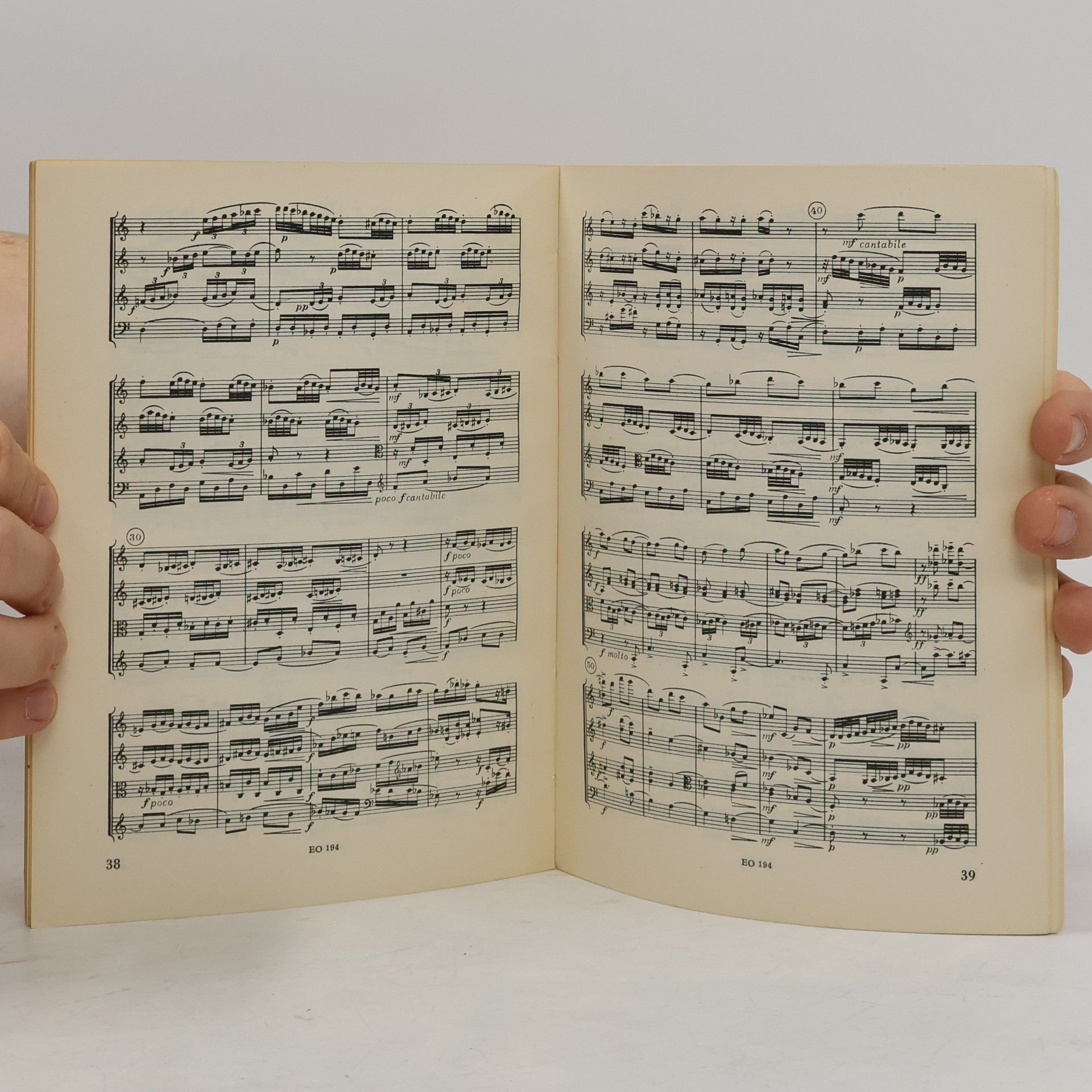 Bohuslav Martinů  Smyčcový kvartet, Partitura
