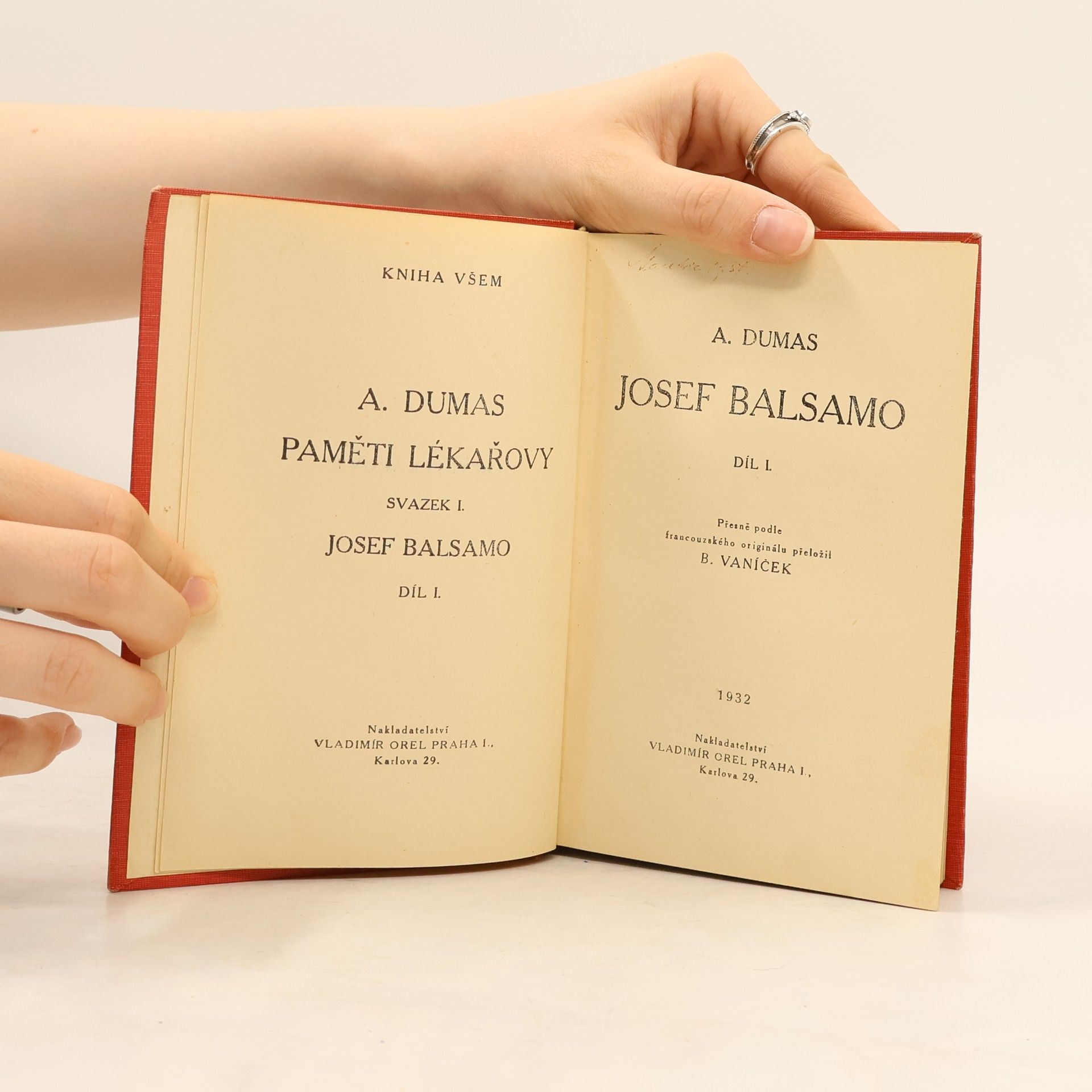 Alexandre Dumas Paměti lékařovy. Josef Balsamo I.