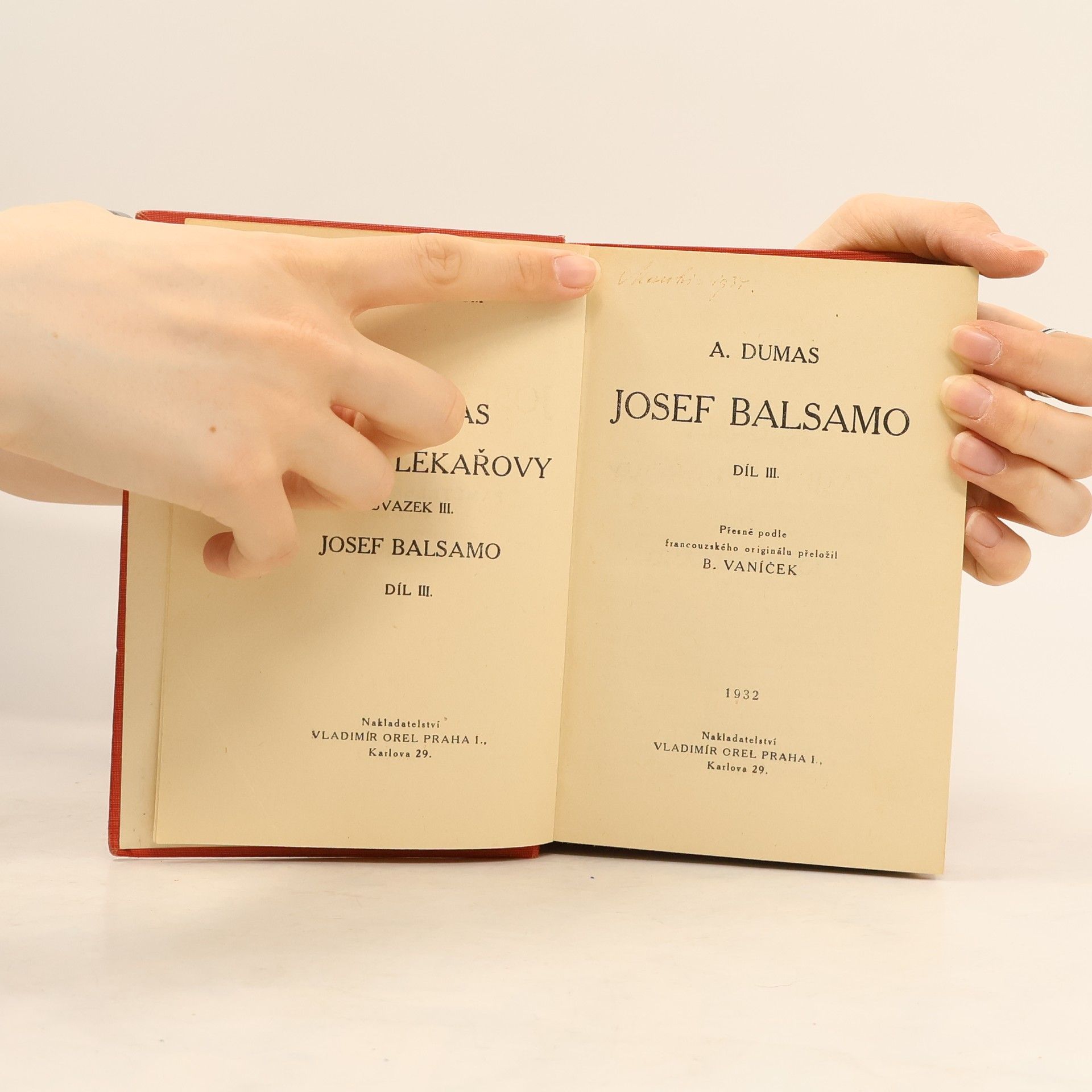 Alexandre Dumas starší Josef Balsamo. Díl II