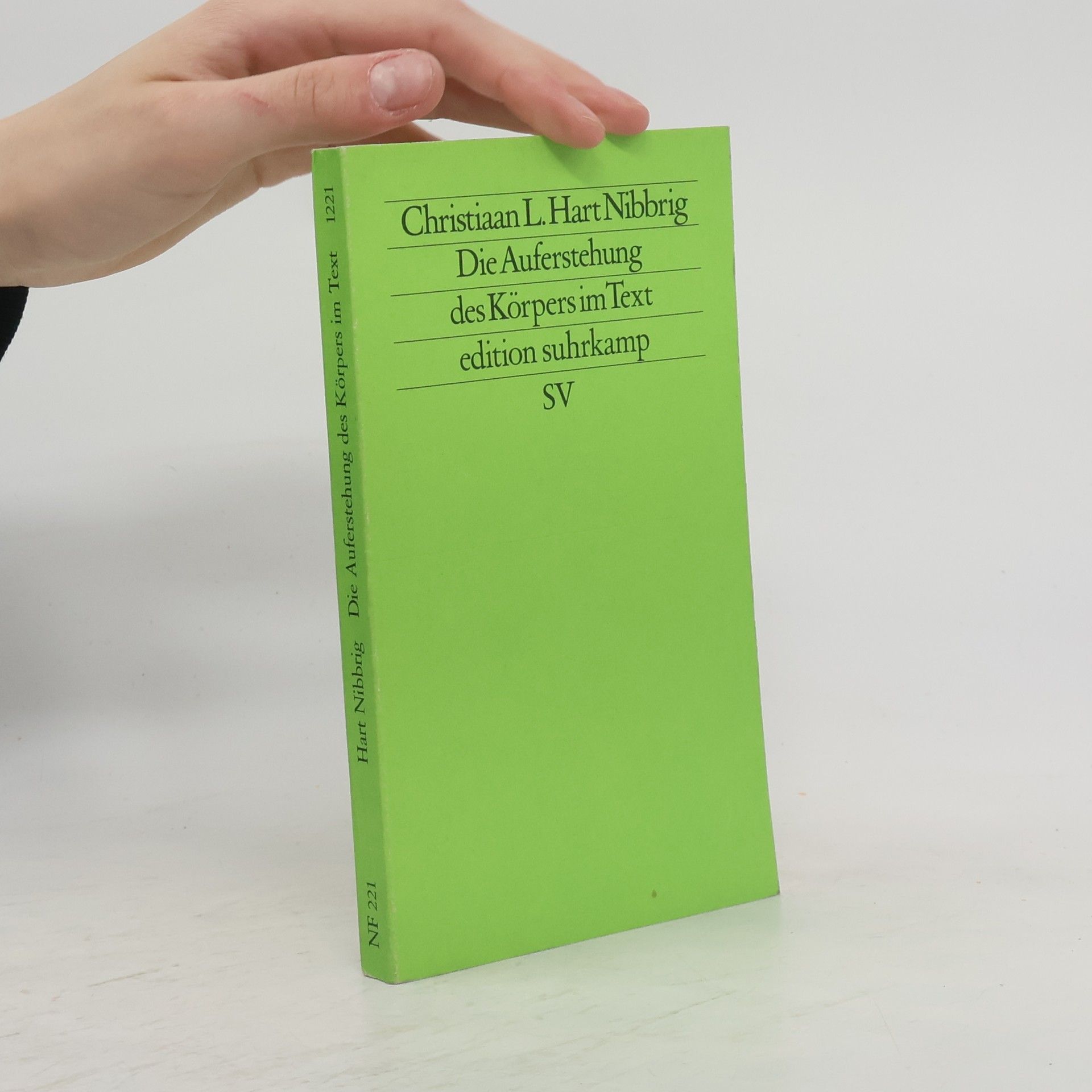Christiaan L. Hart Nibbrig edition suhrkamp - 1221: Die Auferstehung des Körpers im Text