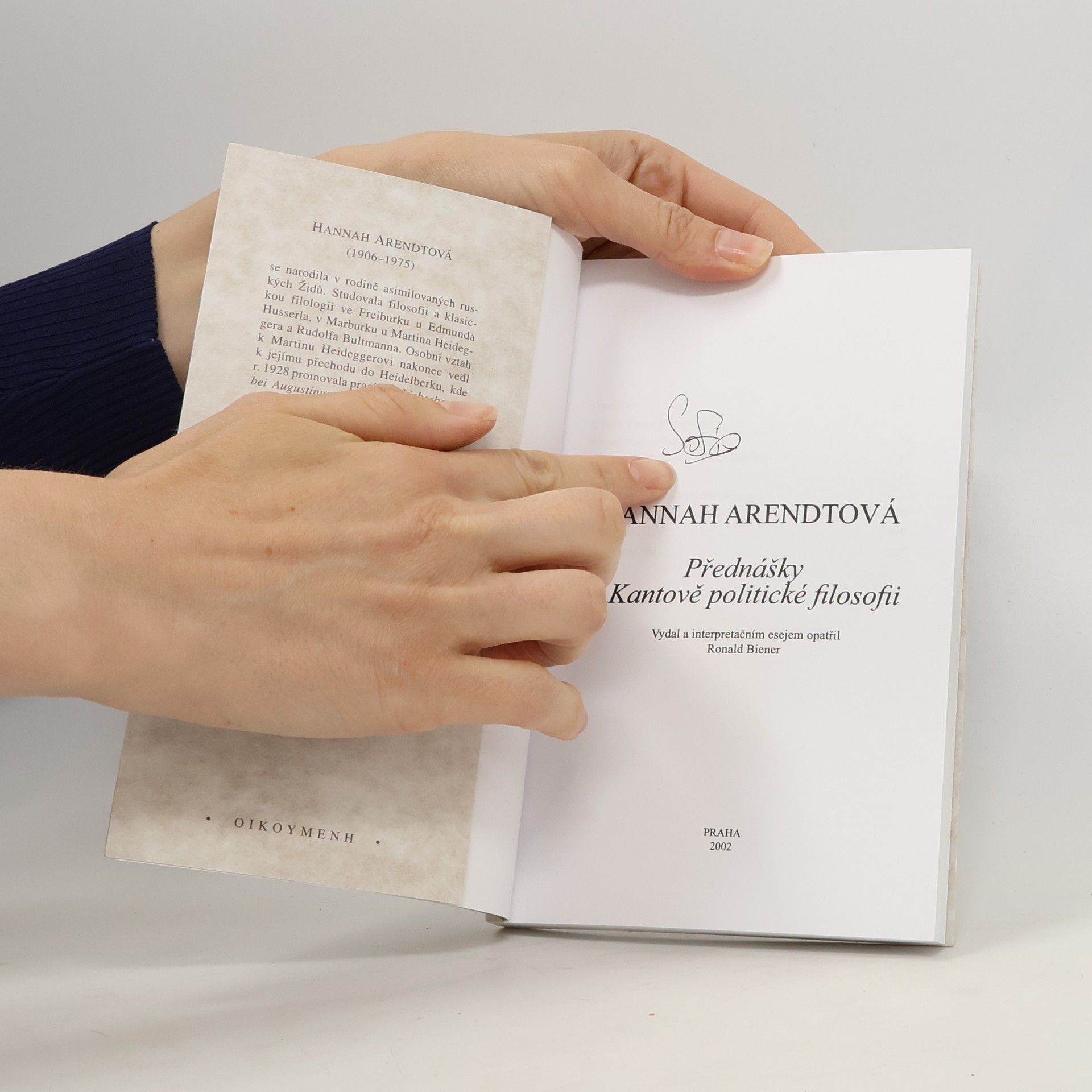 Hannah Arendt Přednášky o Kantově politické filosofii
