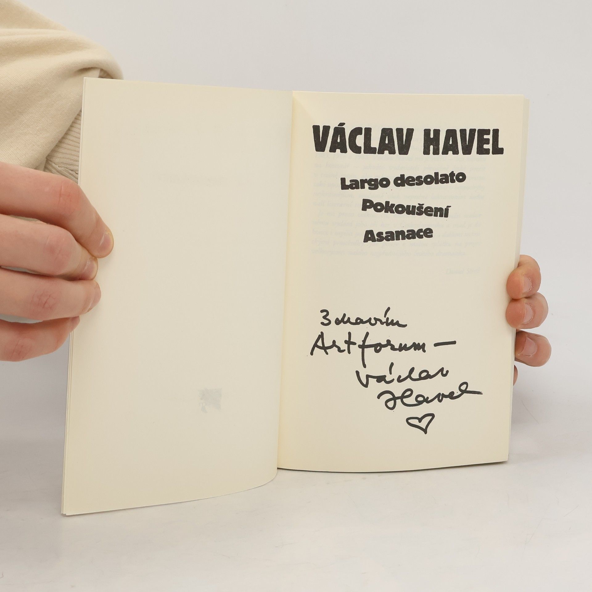 Václav Havel Hry. Largo desolato. Pokoušení. Asanace