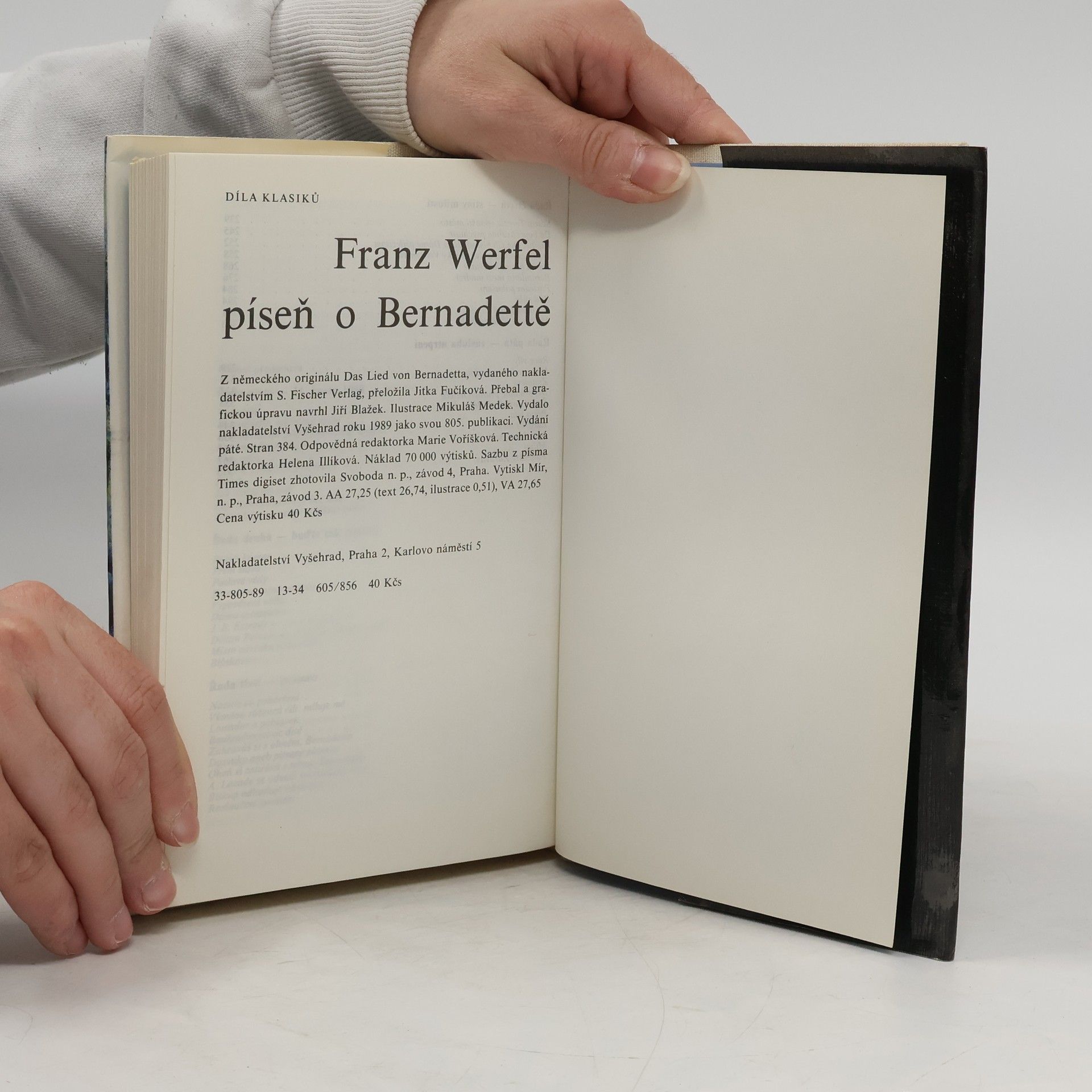 Franz Werfel Píseň o Bernadettě