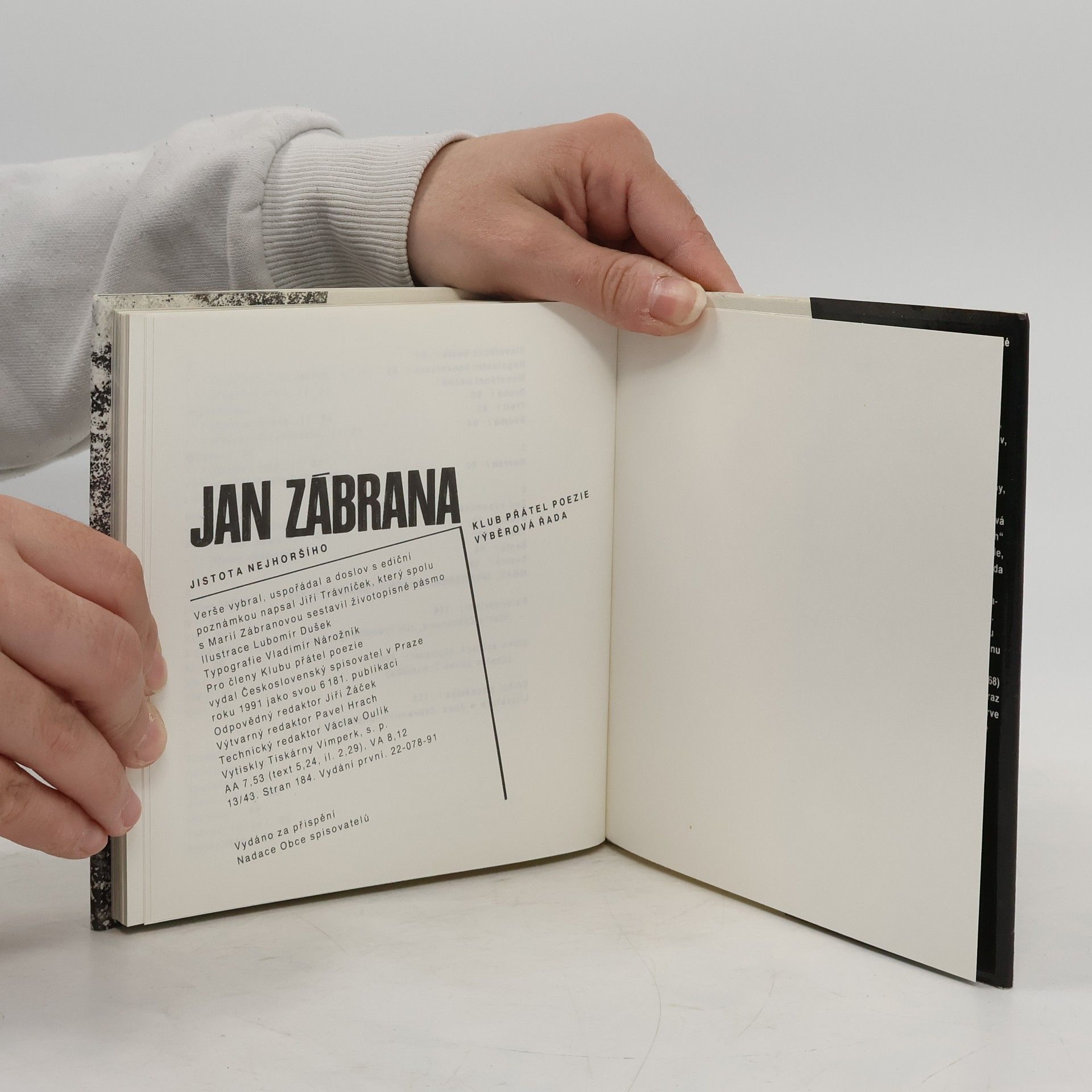 Jan Zábrana Jistota nejhoršího