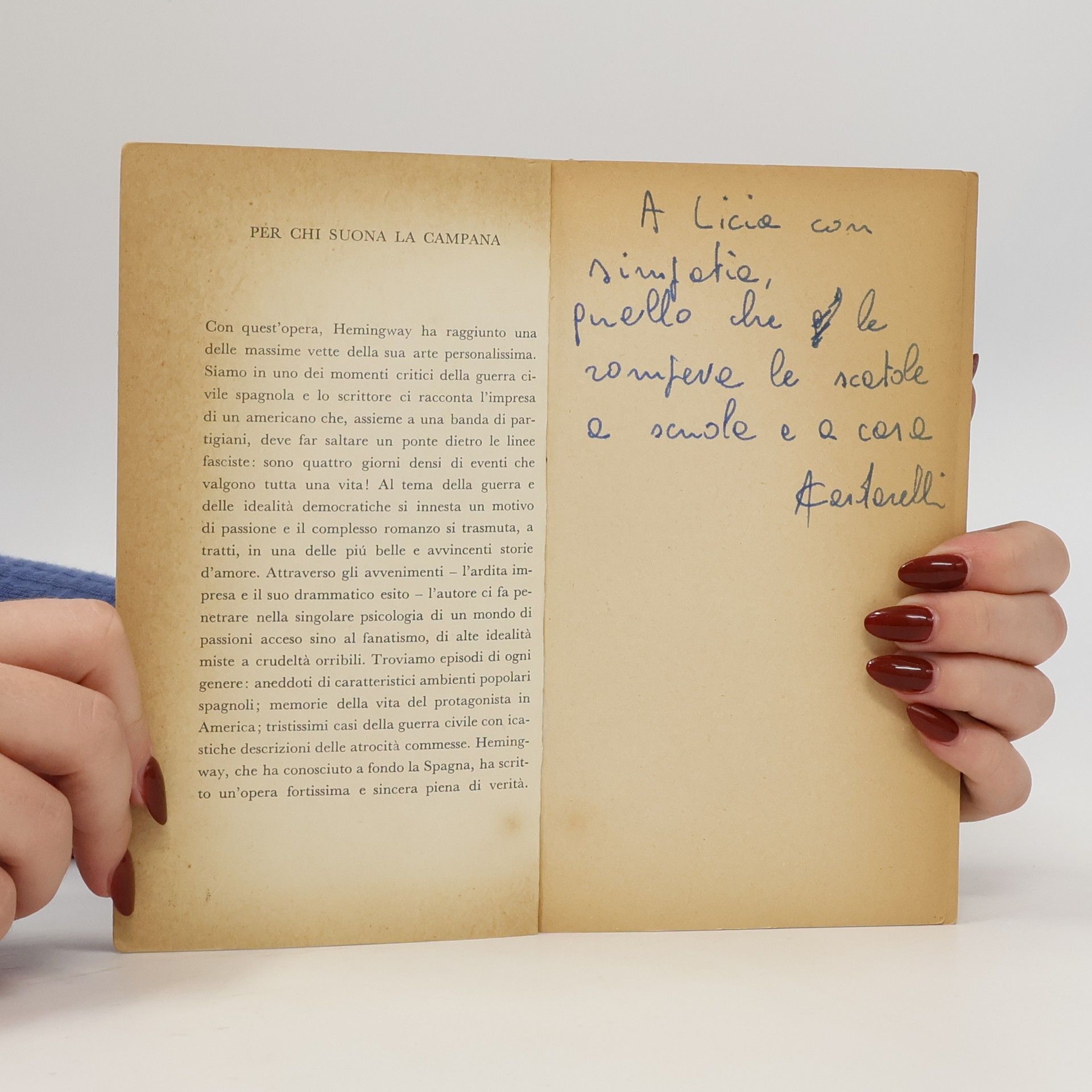 Ernest Hemingway Per chi suona la campana I.