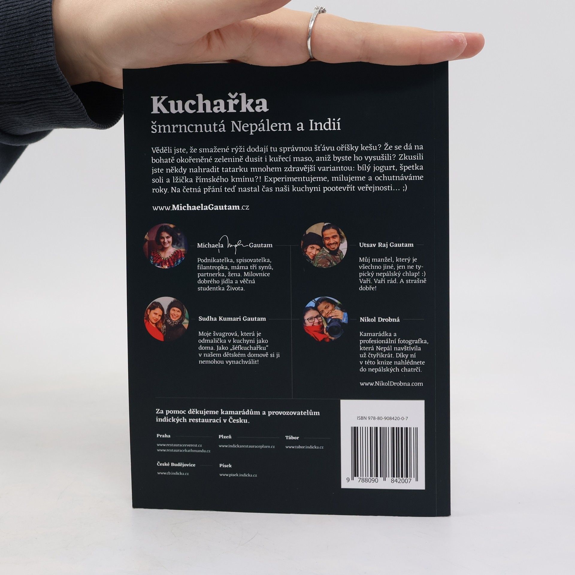 Michaela Gautam Kuchařka šmrncnutá Nepálem a Indií