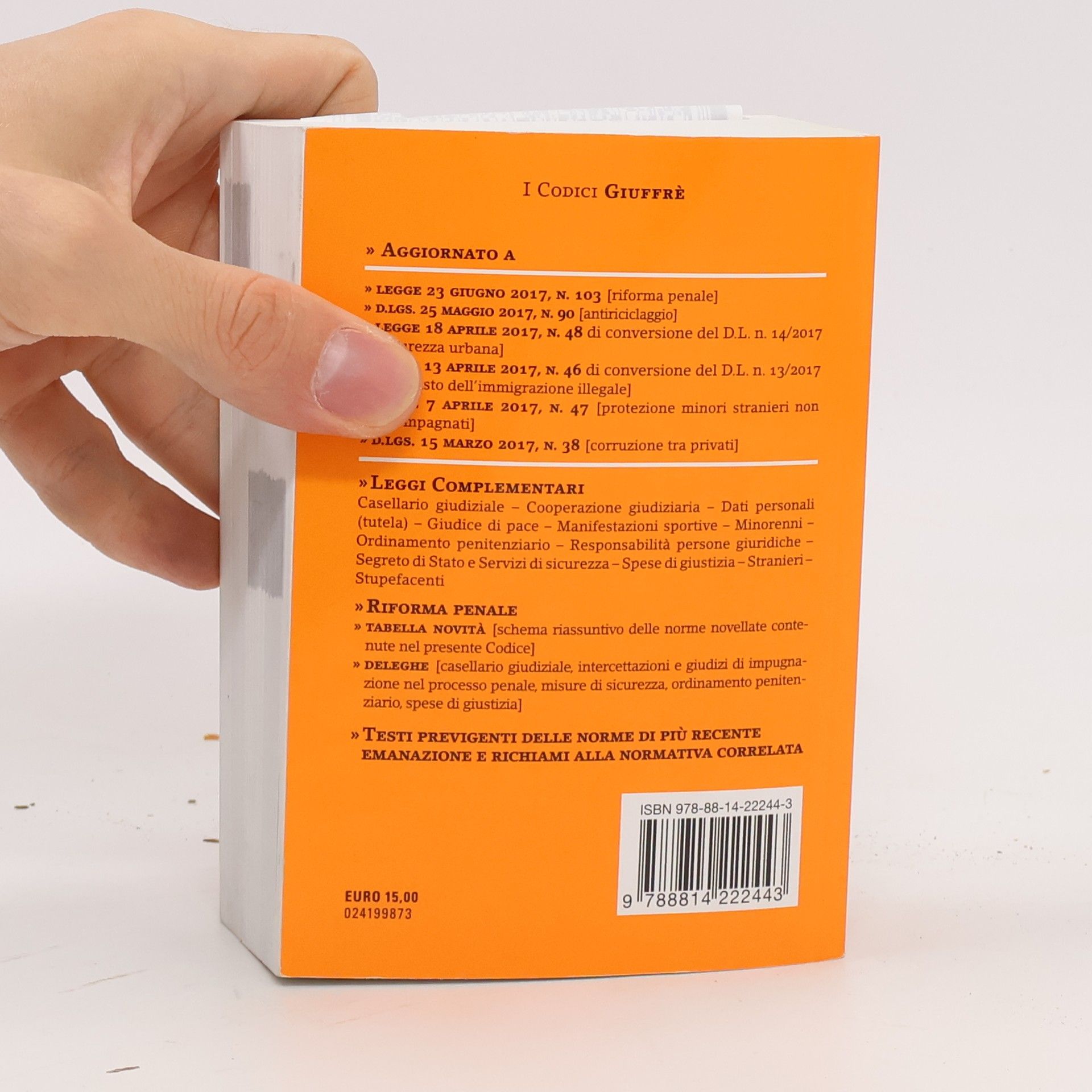 Giorgio Spangher I codici Giuffrè tascabili: Codice di procedura penale e leggi complementari