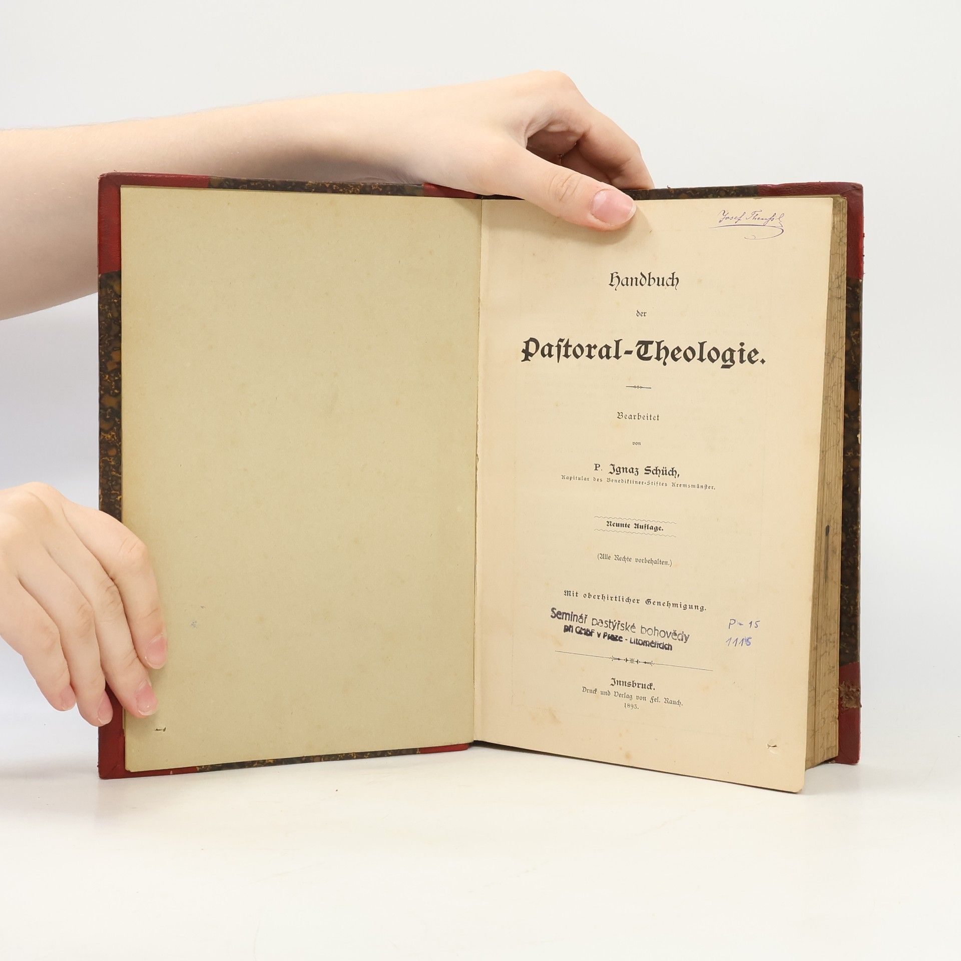Ignaz Schüch Handbuch der Pastoral-Theologie