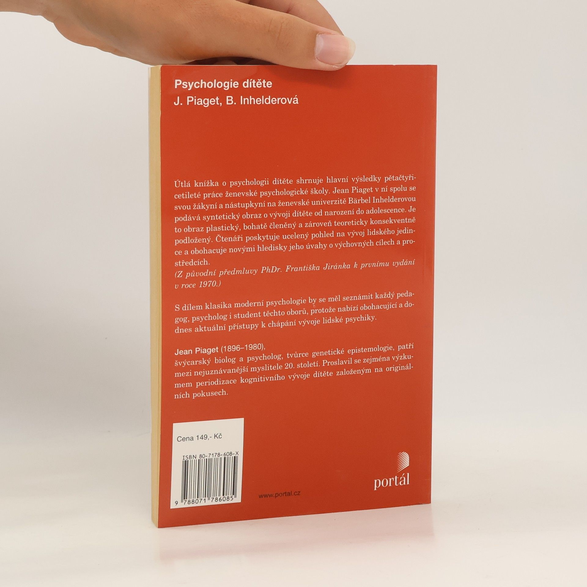 Jean Piaget Psychologie dítěte
