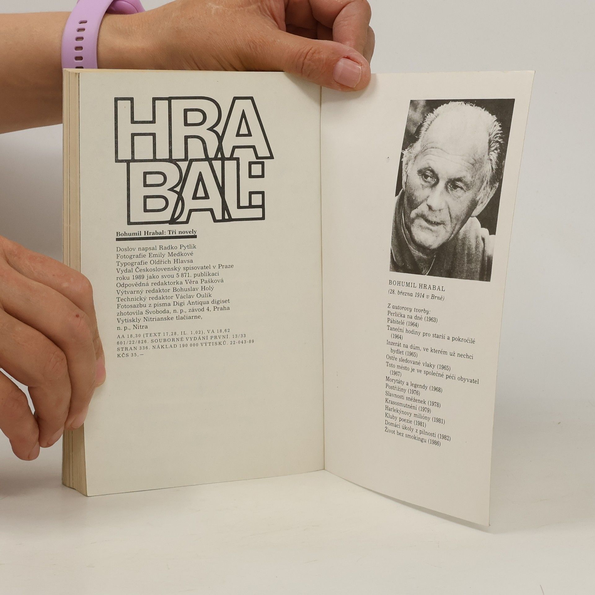 Bohumil Hrabal Bohumil Hrabal. Tři novely