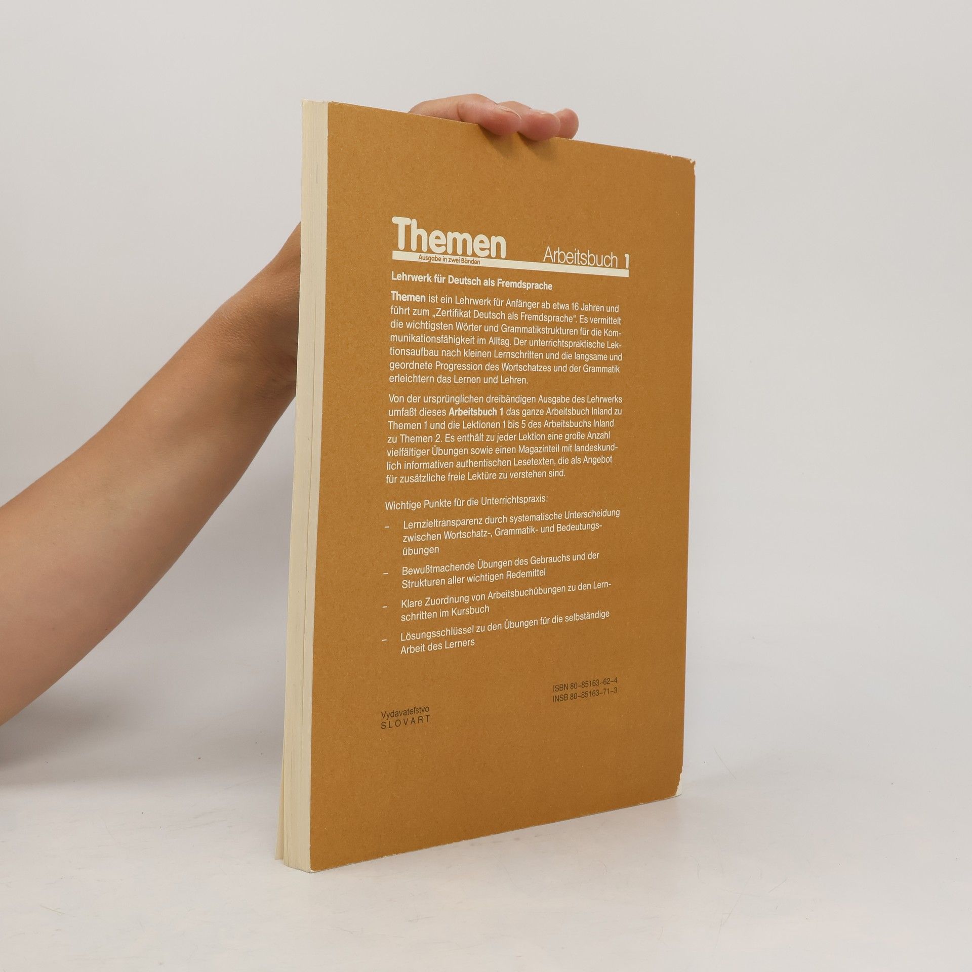 Hartmut Aufderstrasse Themen : Lehrwerk für Deutsch als Fremdsprache. Arbeitsbuch 1