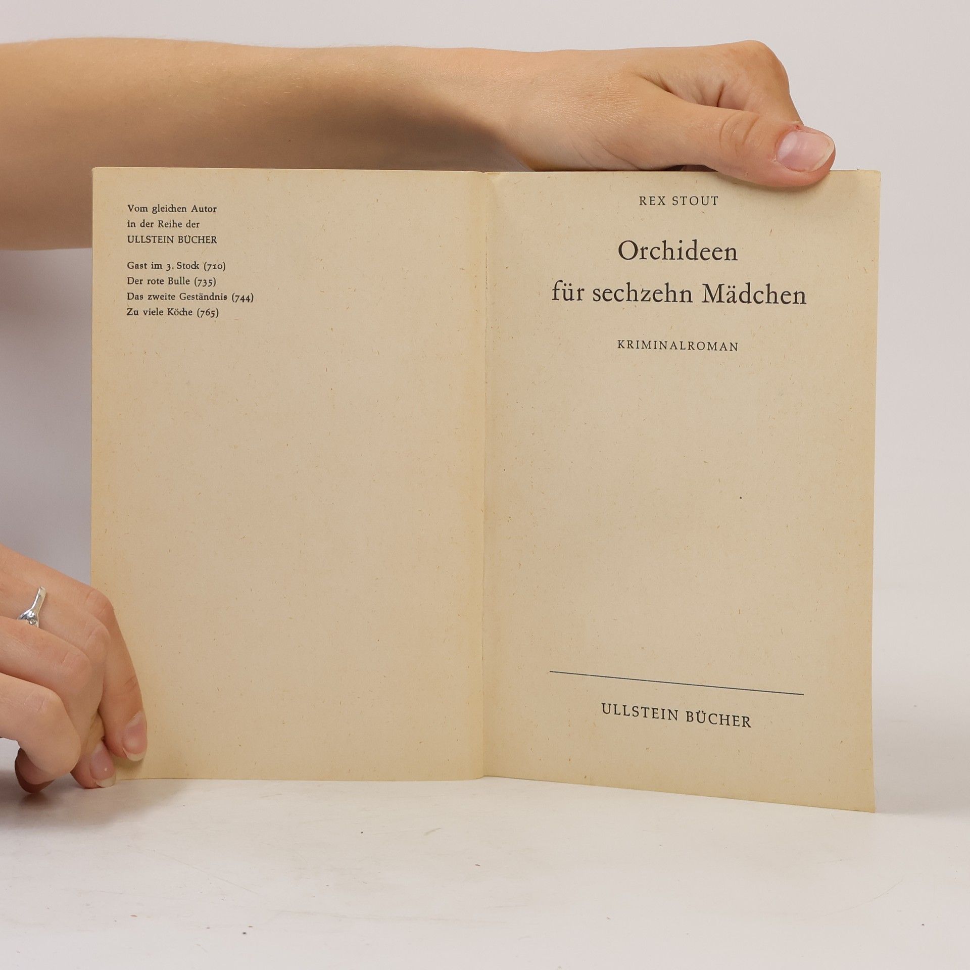 Rex Stout Orchideen für sechzehn Mädchen