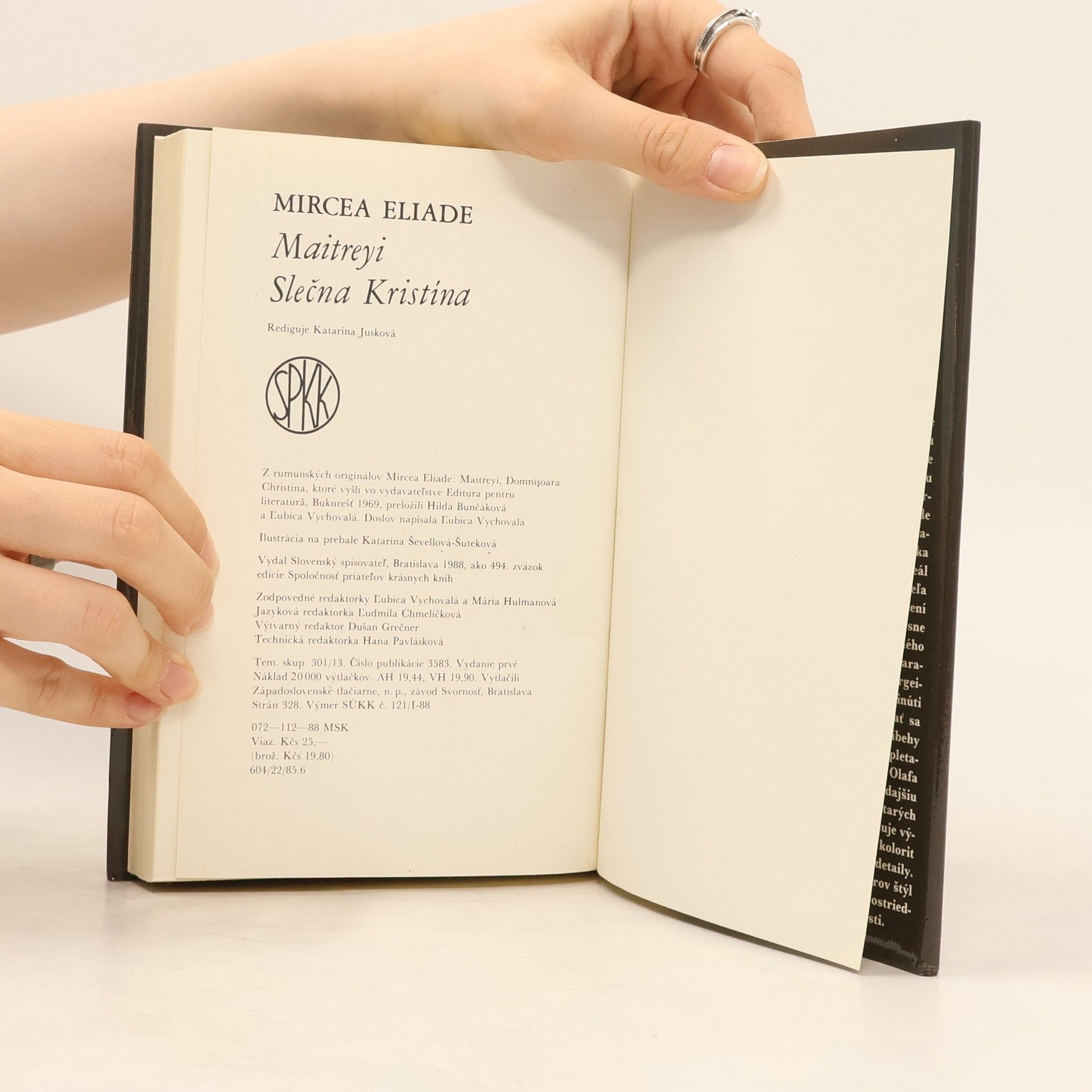 Mircea Eliade Maitreyi. Slečna Kristína