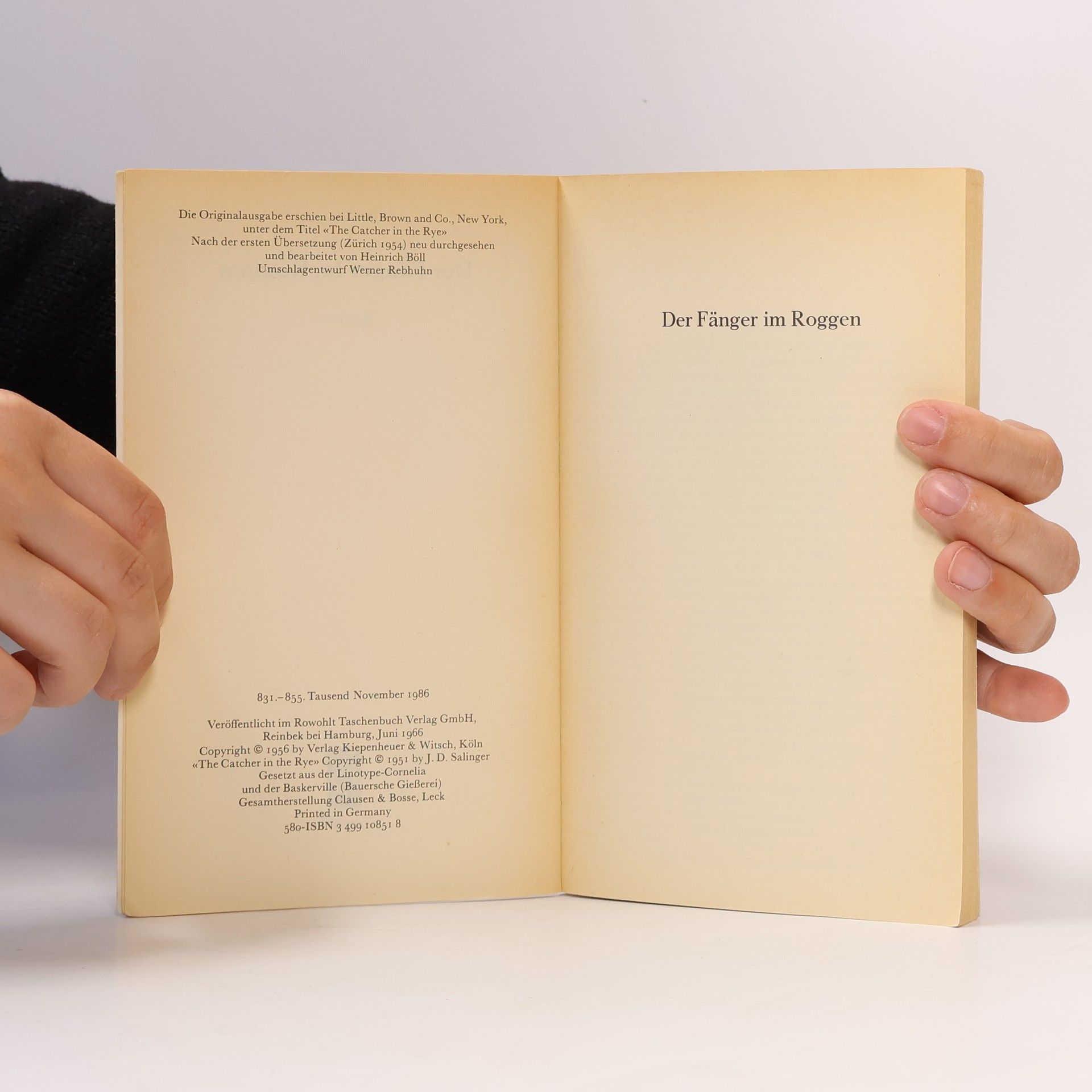 J. D. Salinger Der Fänger im Roggen