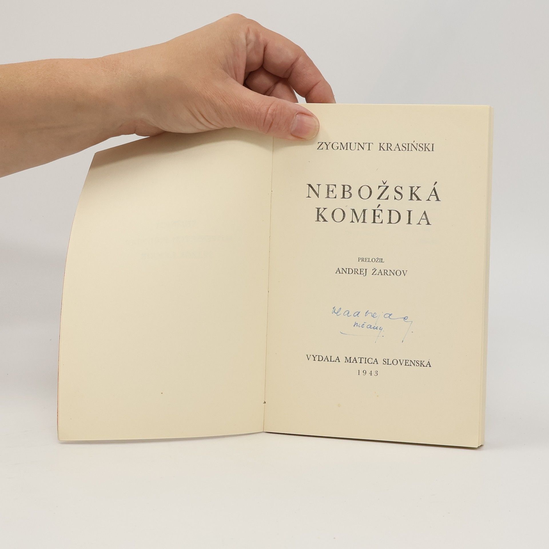Zygmunt Krasinski Nebožská komédia