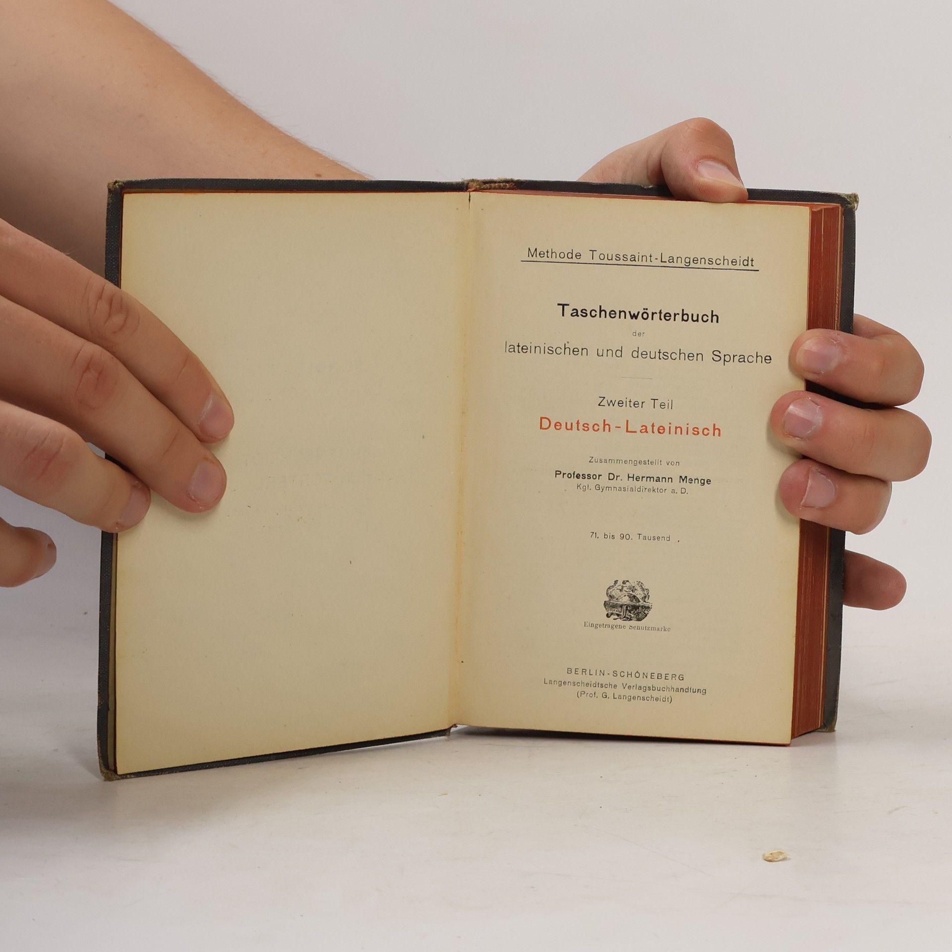Hermann Menge Langenscheidts Taschenwörterbuch II. Deutsch-Lateinisch