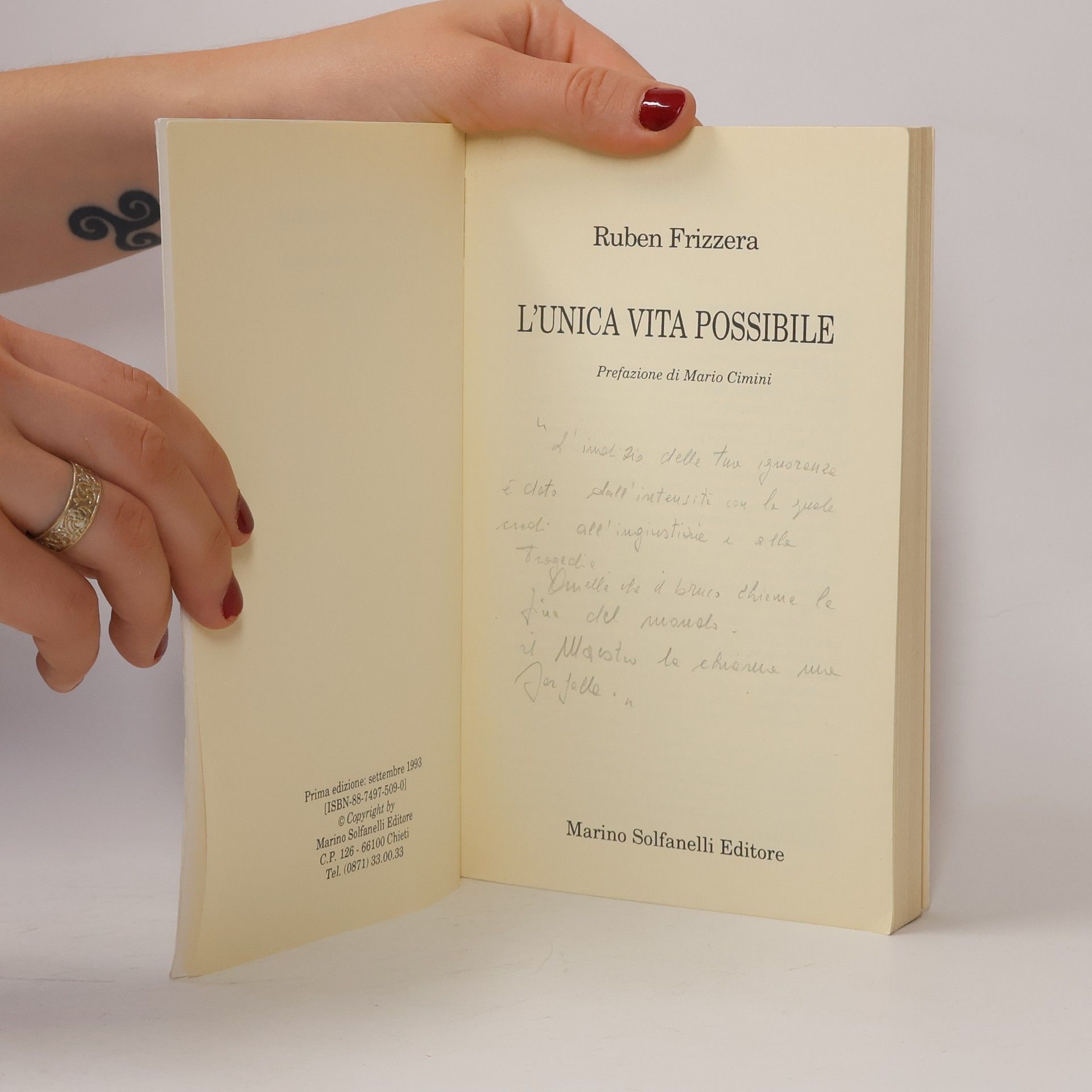 Ruben Frizzera L'unica vita possibile