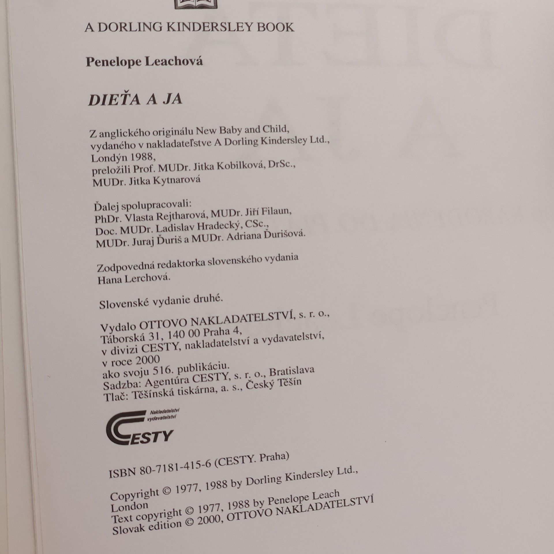 Penelope Leach Dieťa a ja